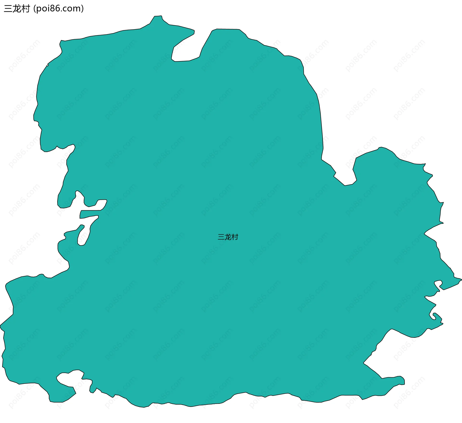 三龙村边界地图