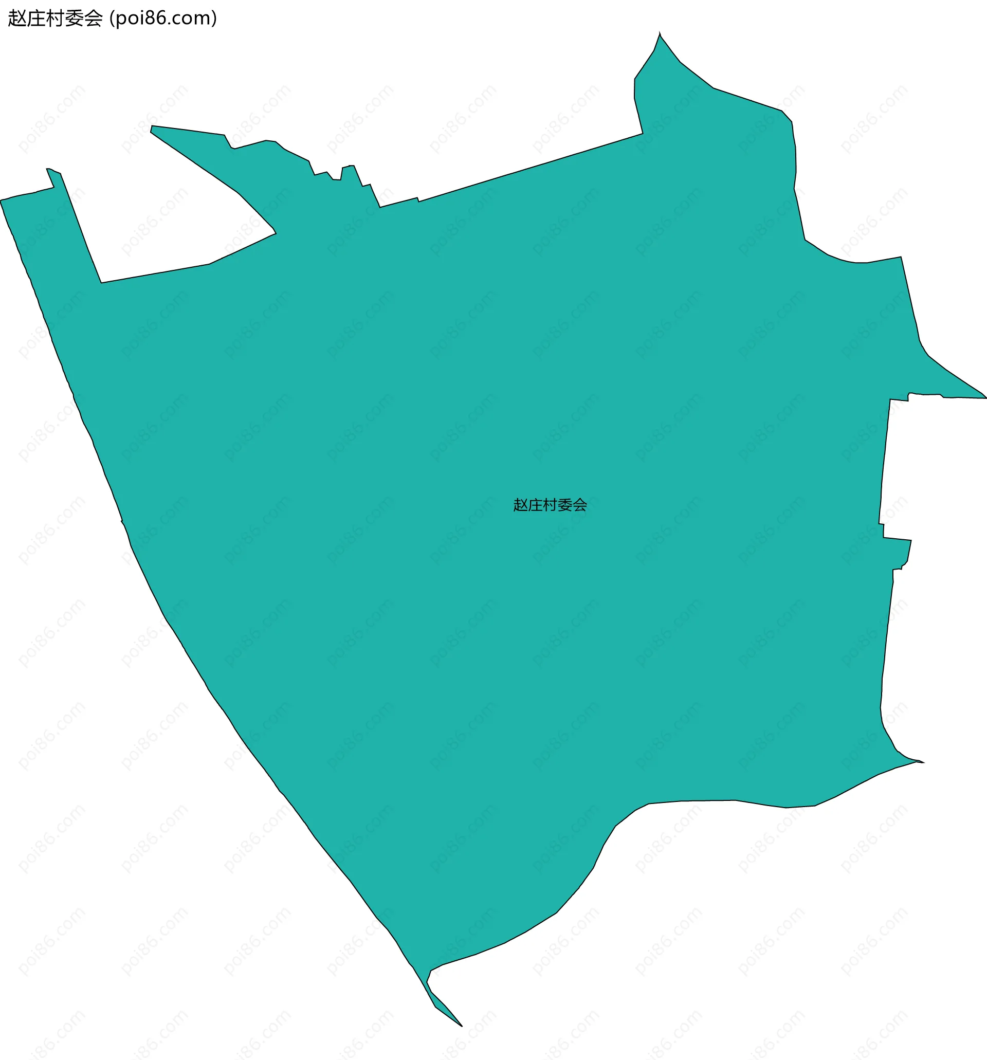 赵庄村委会边界地图
