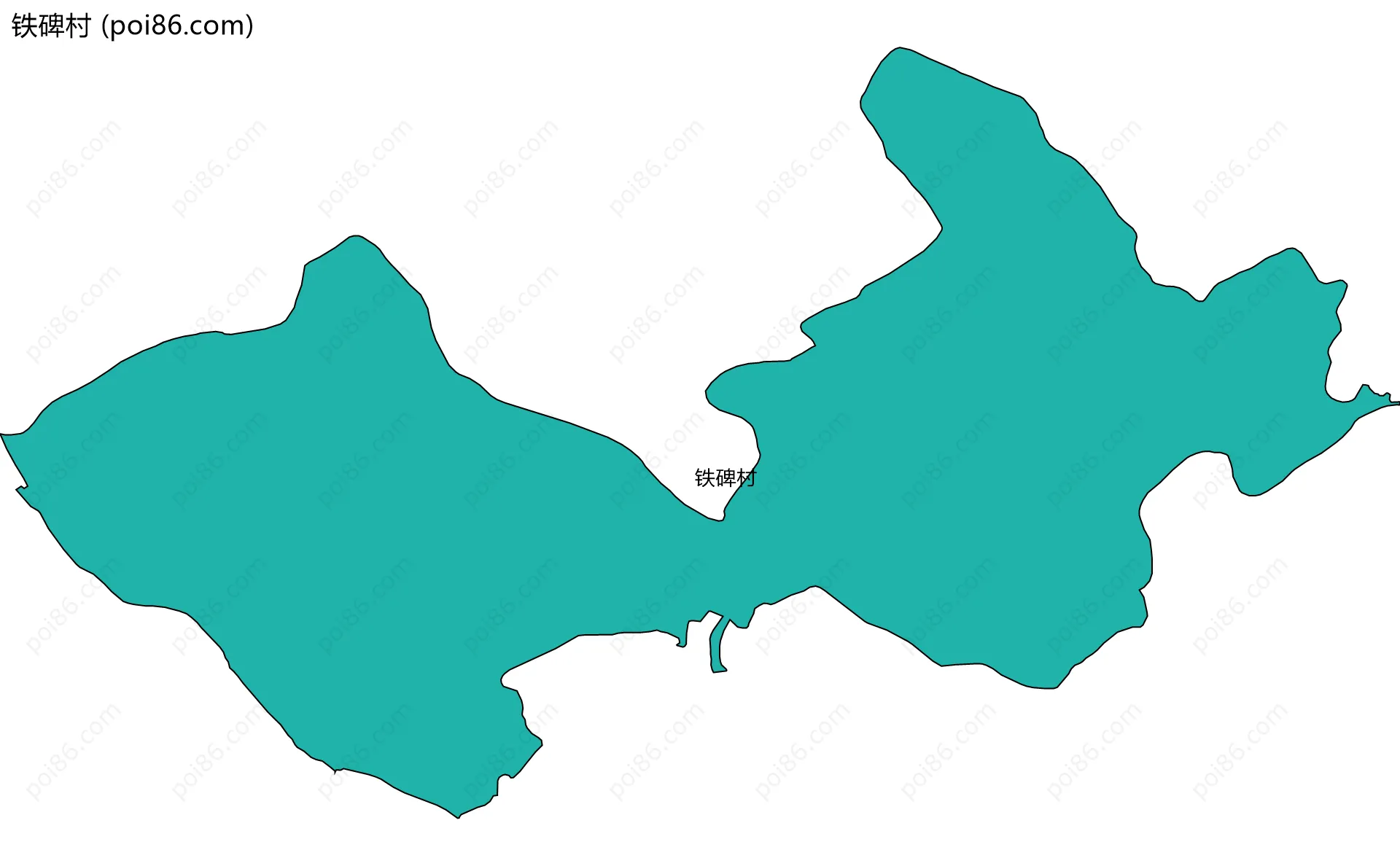 铁碑村边界地图