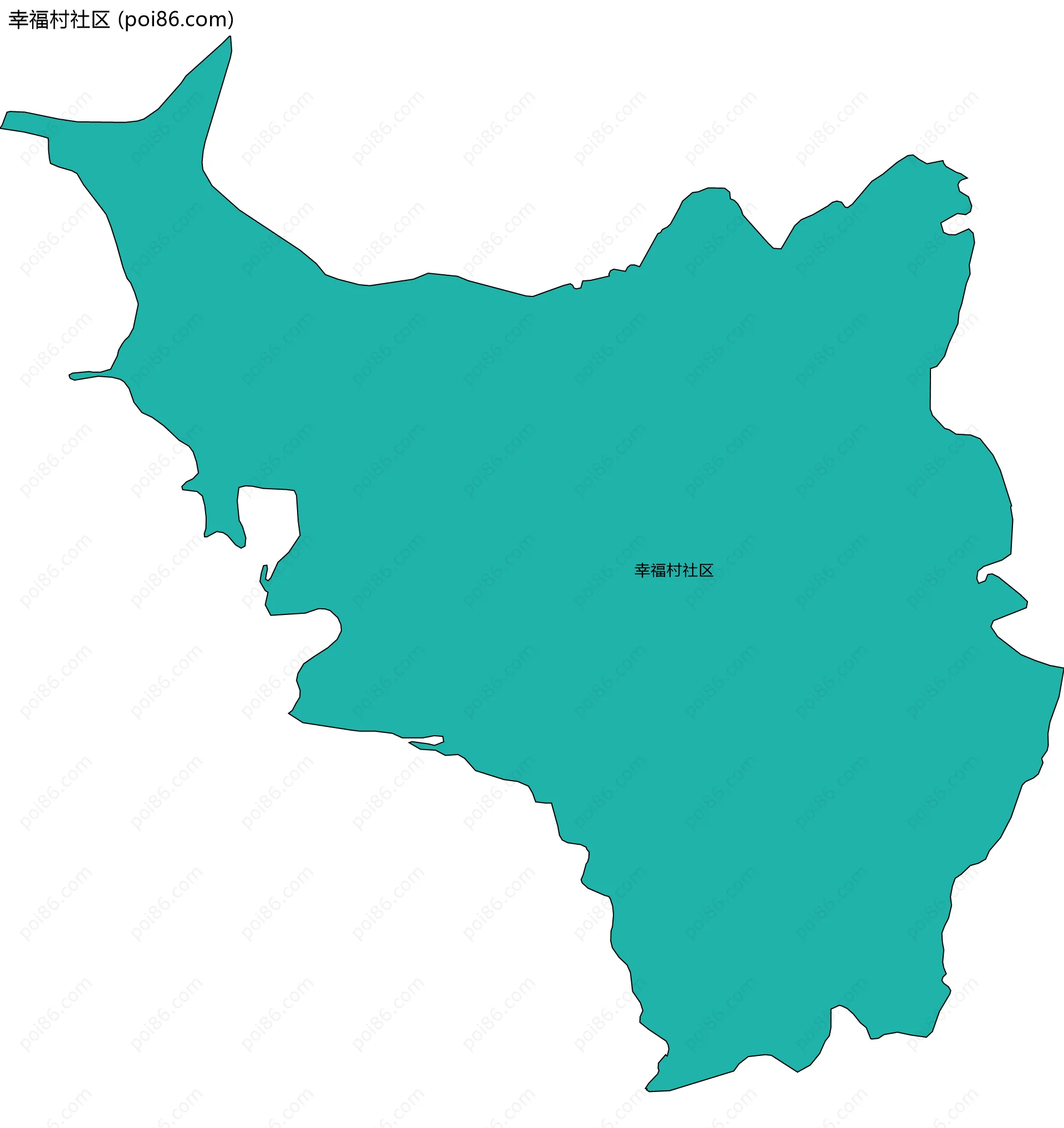 幸福村社区边界地图