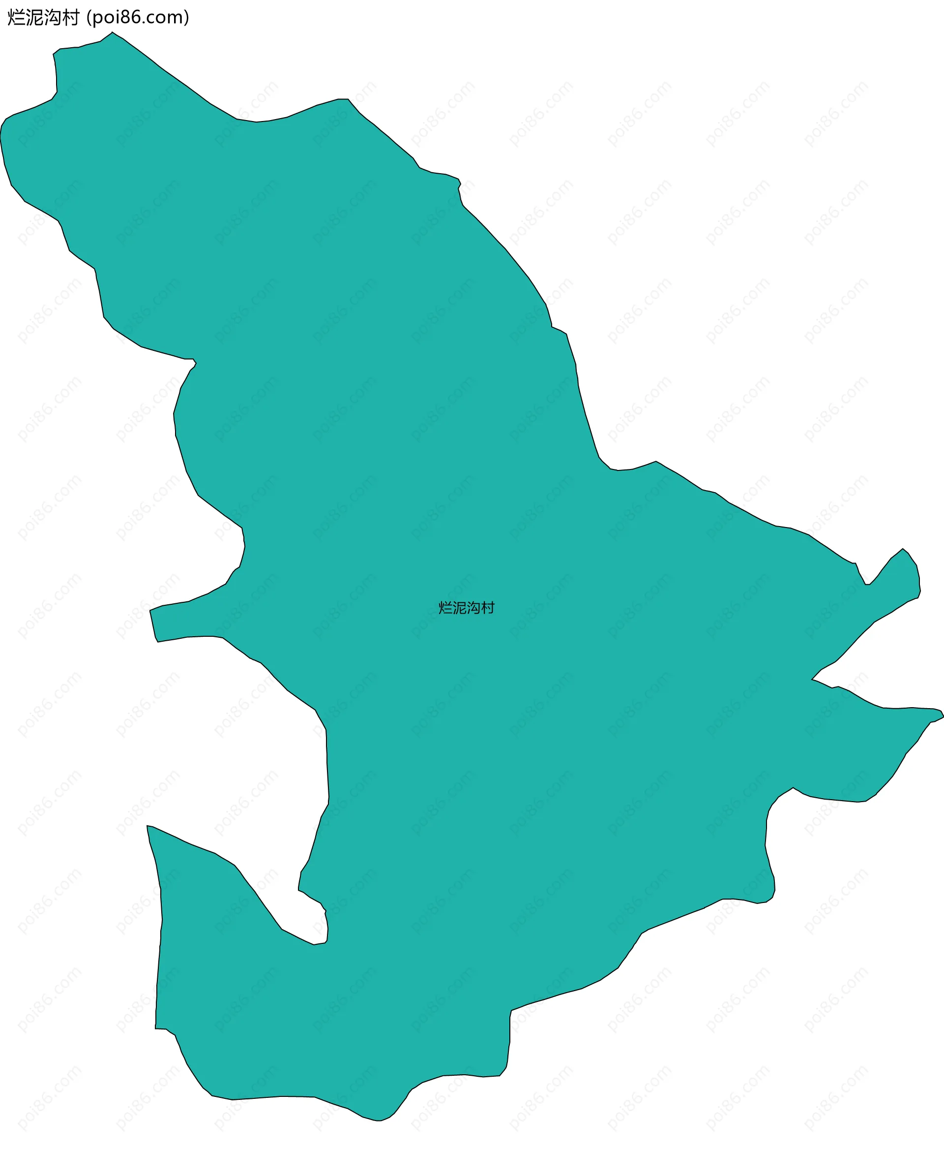 烂泥沟村边界地图