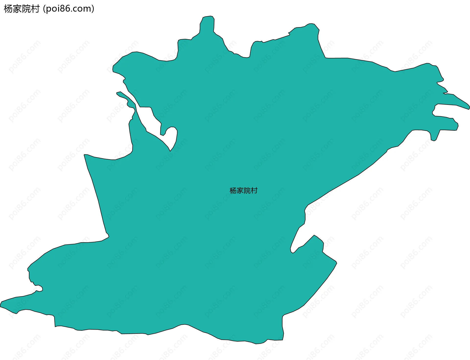 杨家院村边界地图