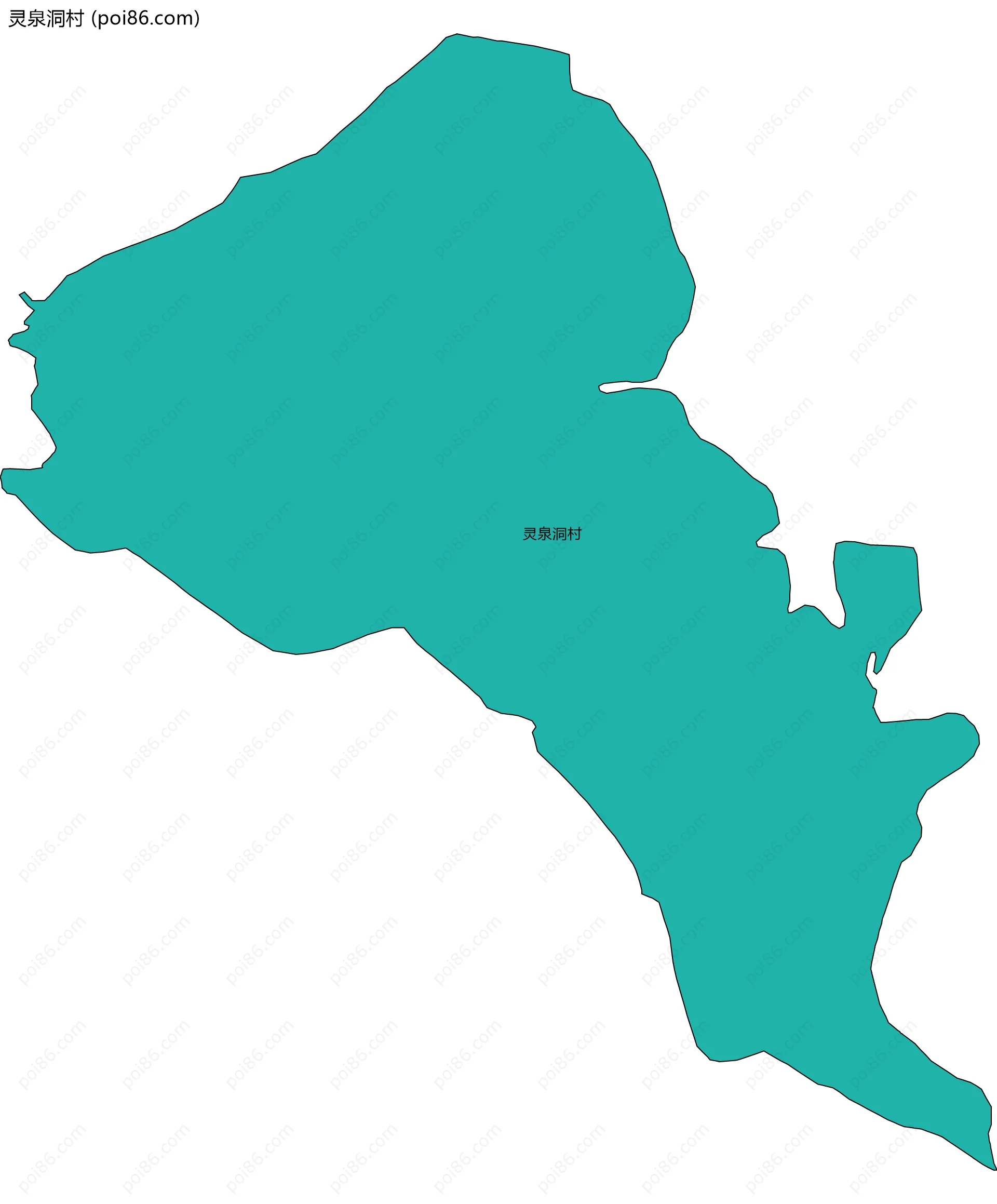 灵泉洞村边界地图