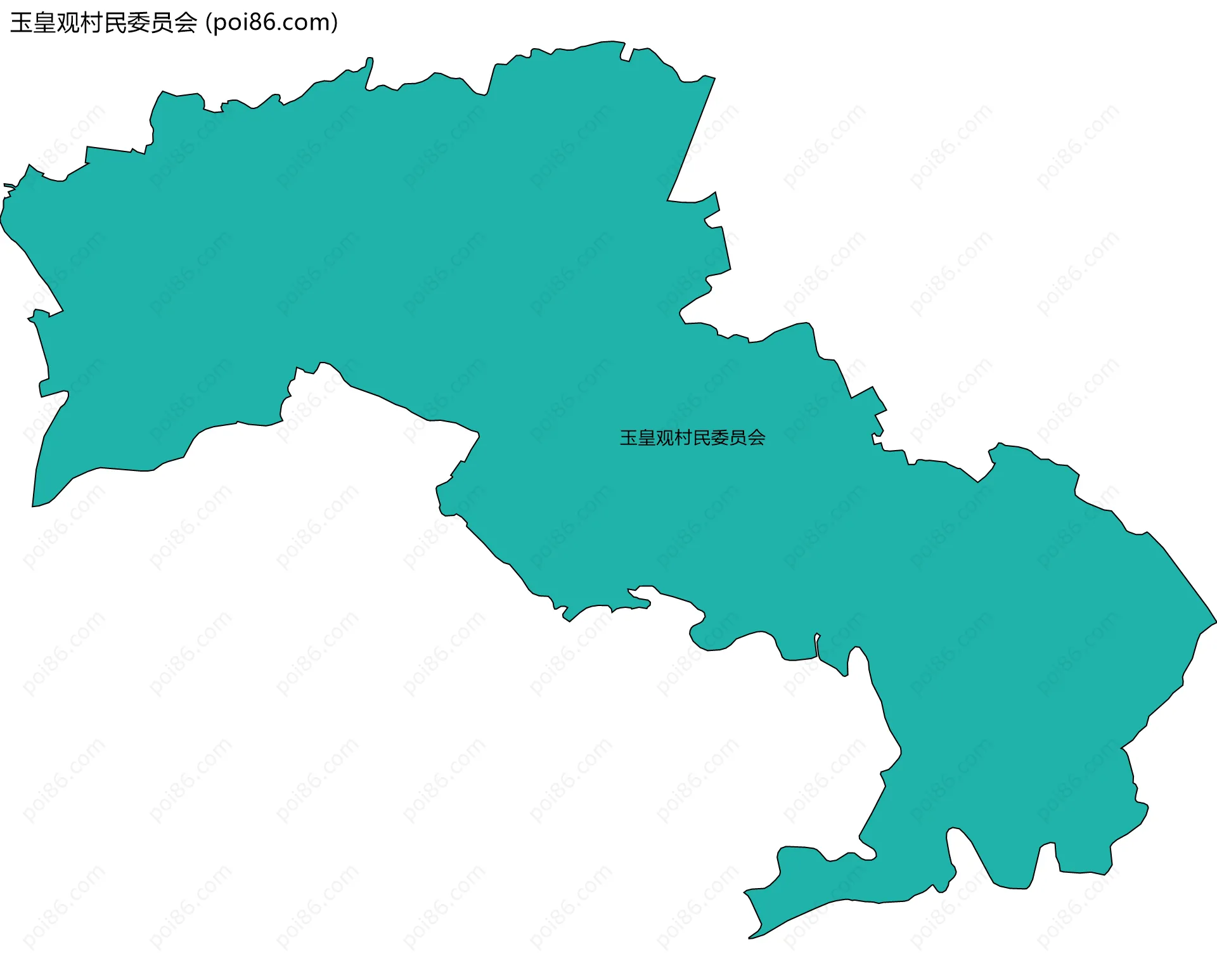 玉皇观村民委员会边界地图
