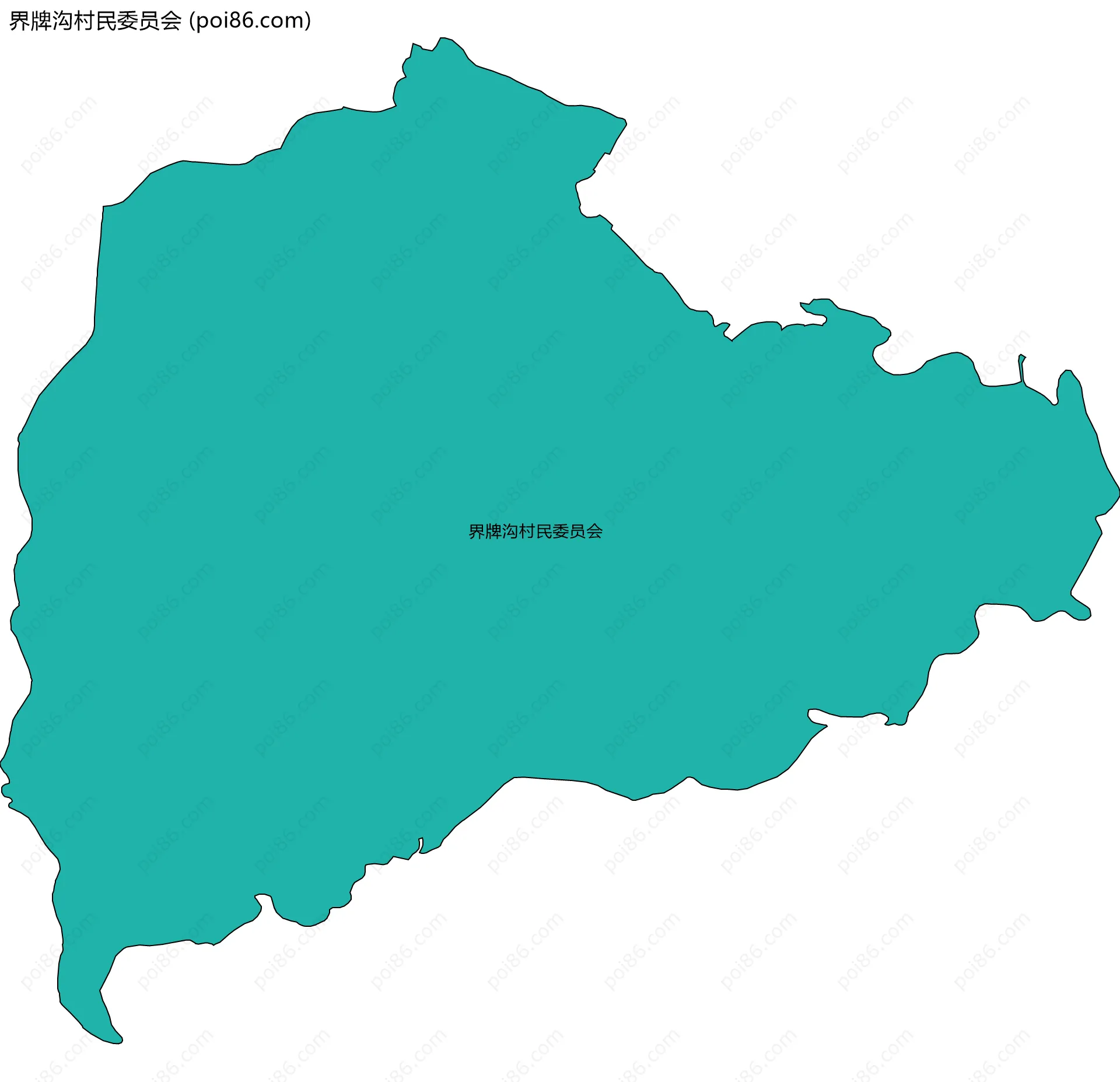 界牌沟村民委员会边界地图