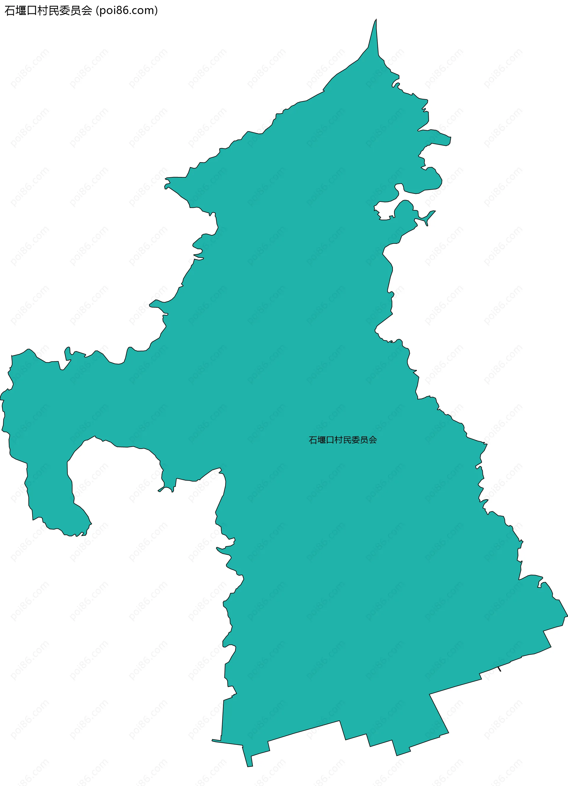石堰口村民委员会边界地图