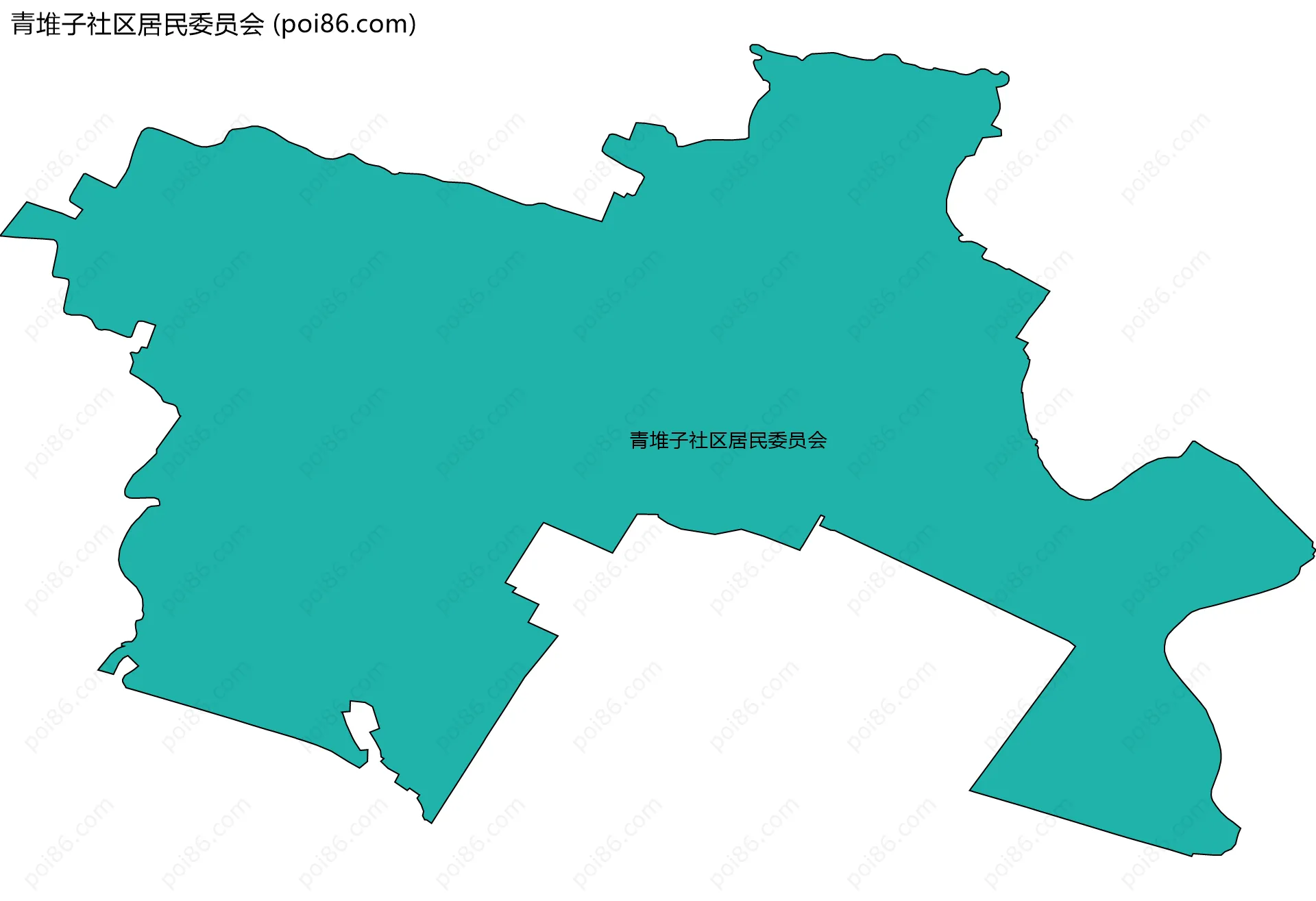 青堆子社区居民委员会边界地图