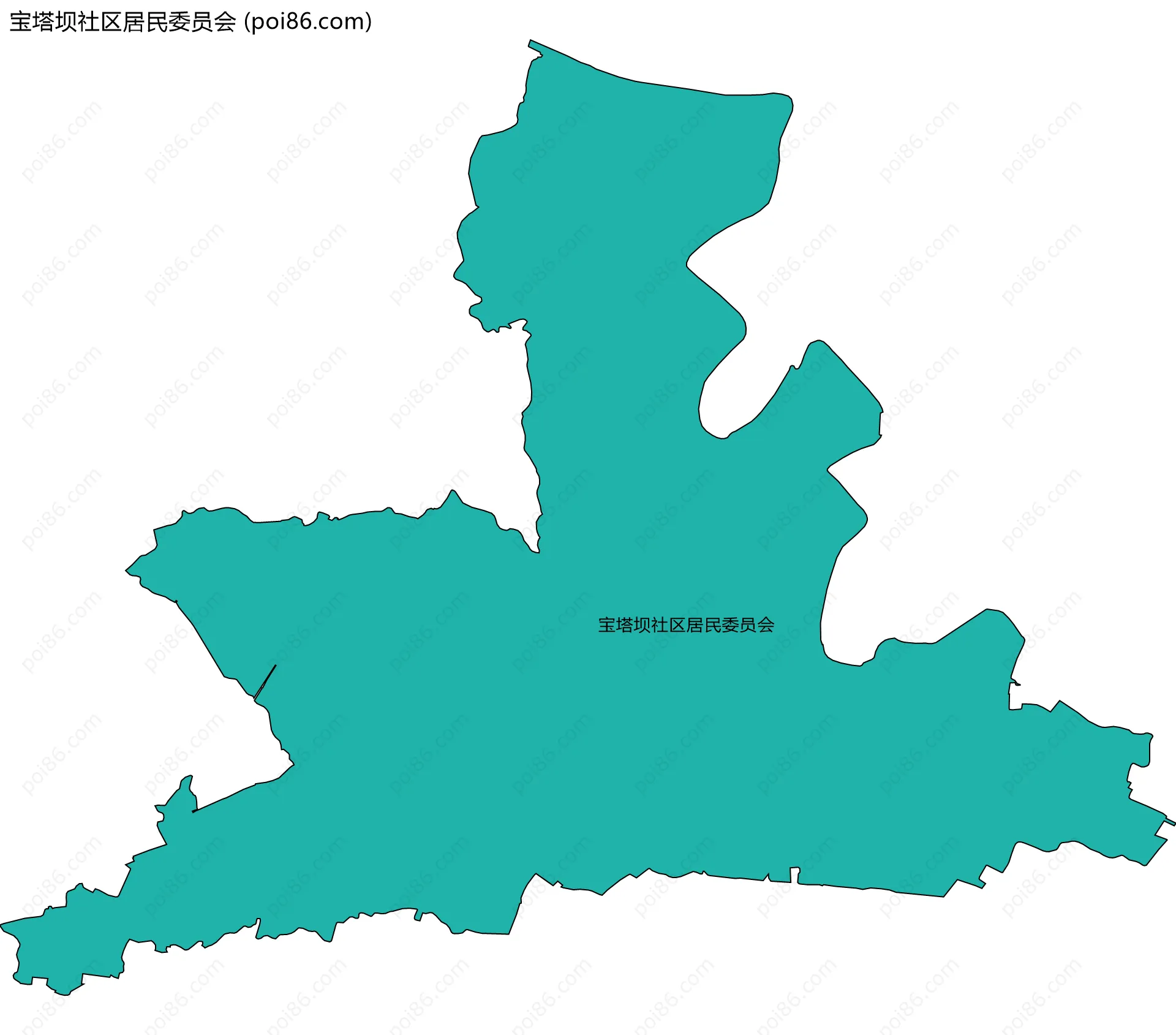 宝塔坝社区居民委员会边界地图