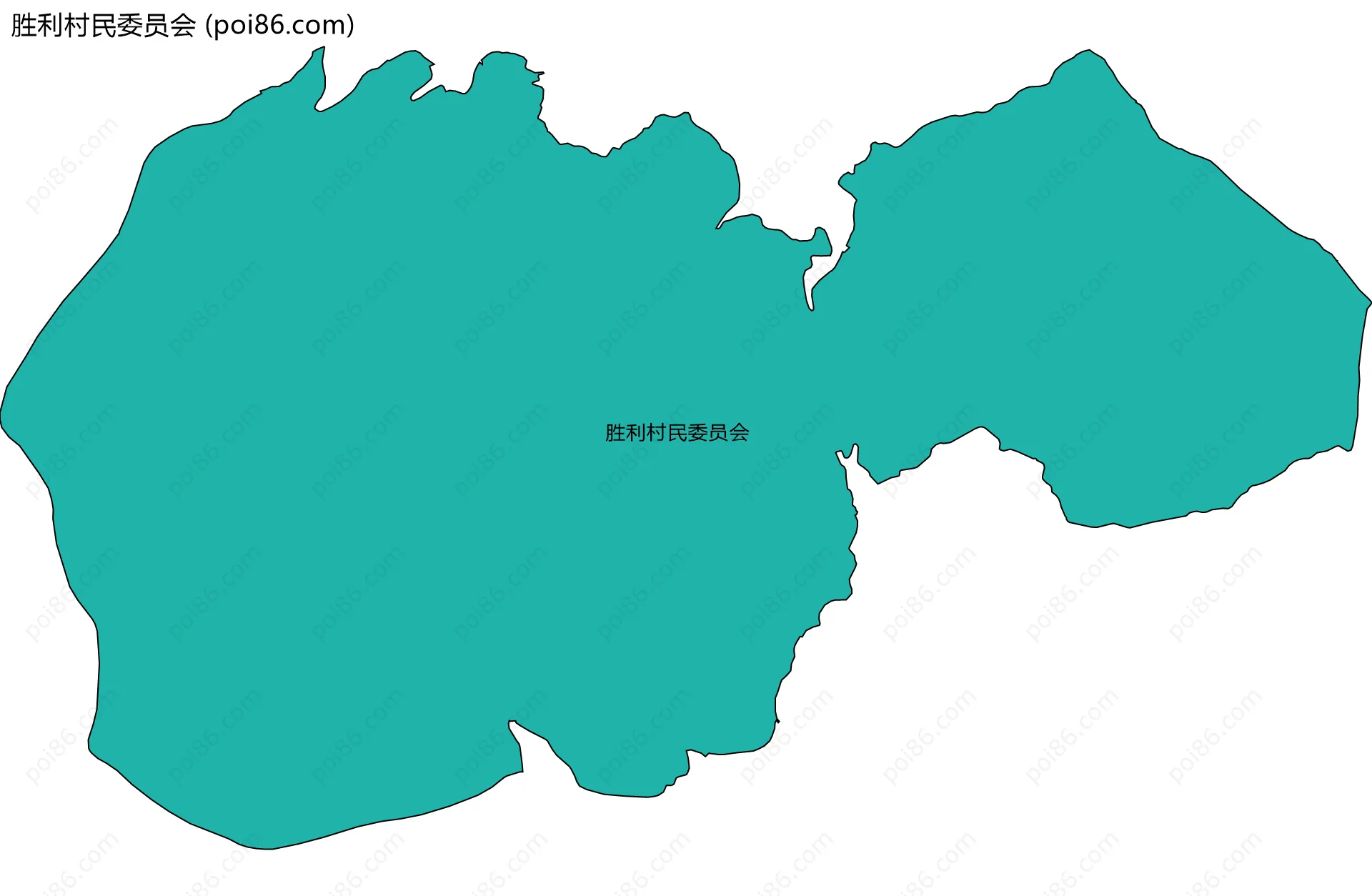 胜利村民委员会边界地图
