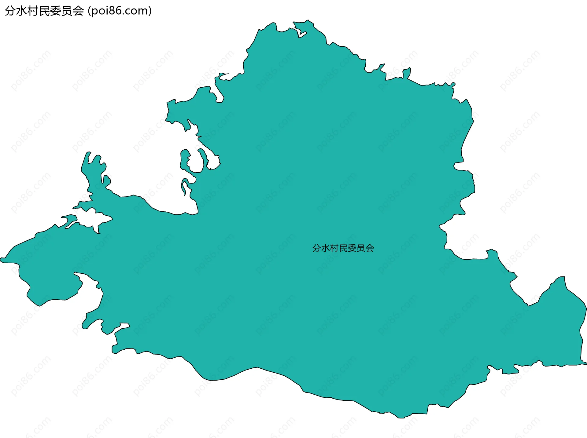 分水村民委员会边界地图