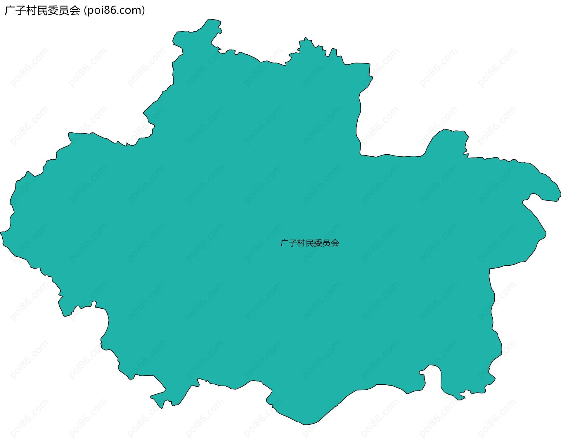 广子村民委员会边界地图