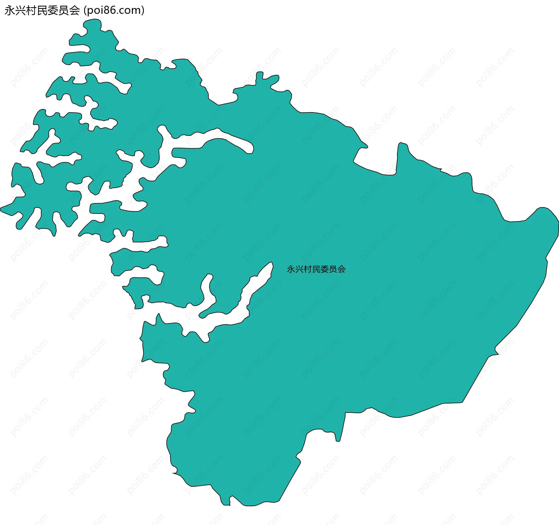 永兴村民委员会边界地图