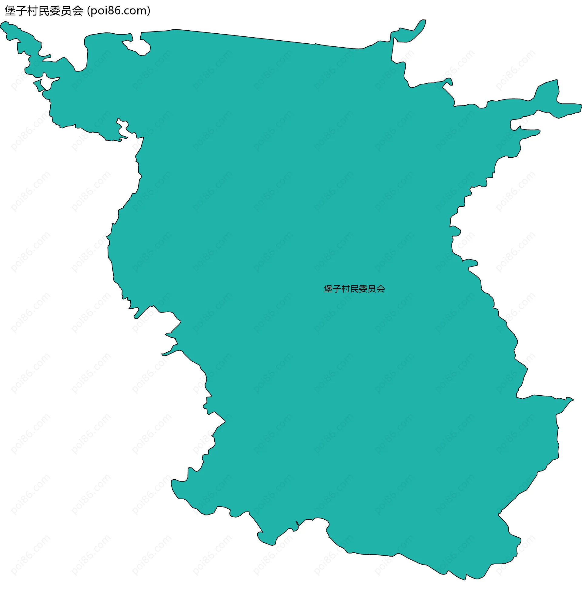 堡子村民委员会边界地图