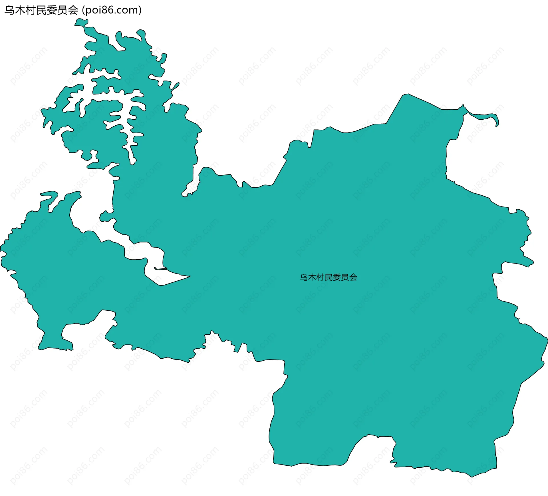 乌木村民委员会边界地图