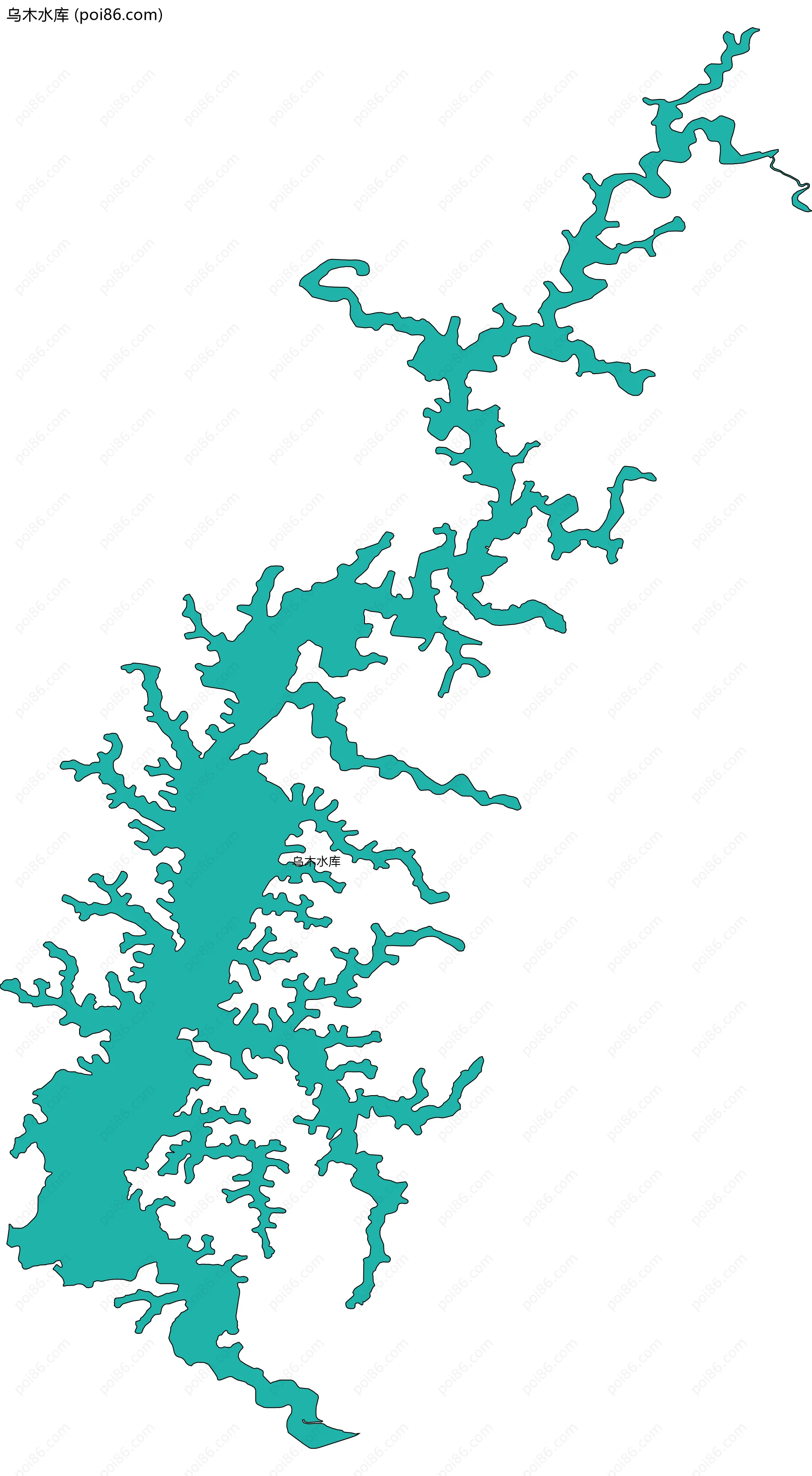 乌木水库边界地图