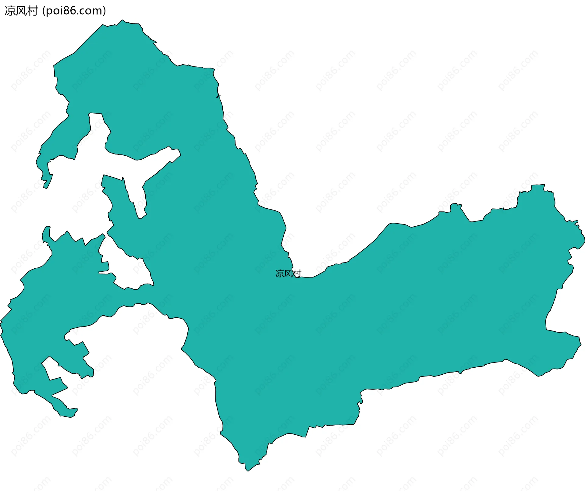 凉风村边界地图