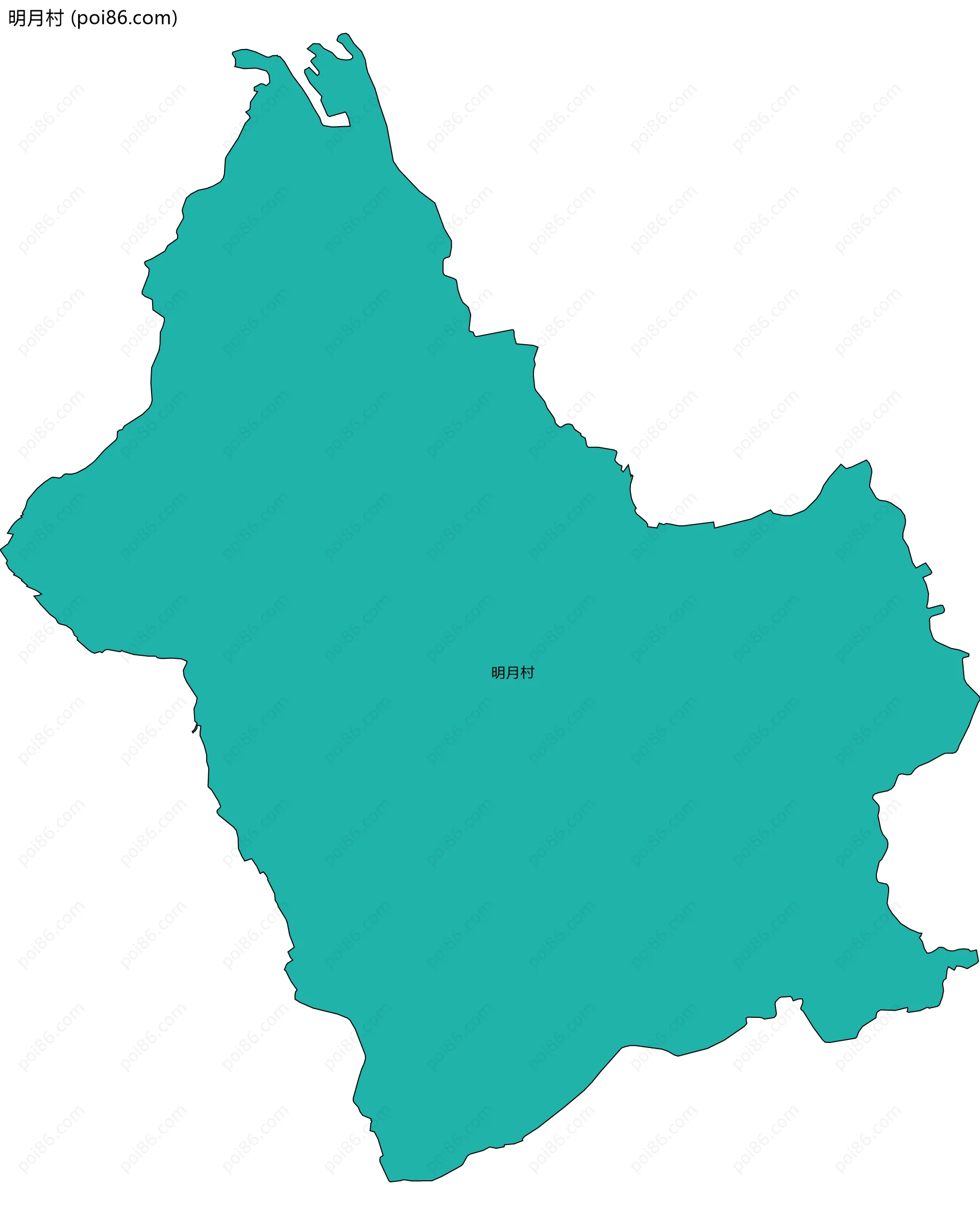 明月村边界地图