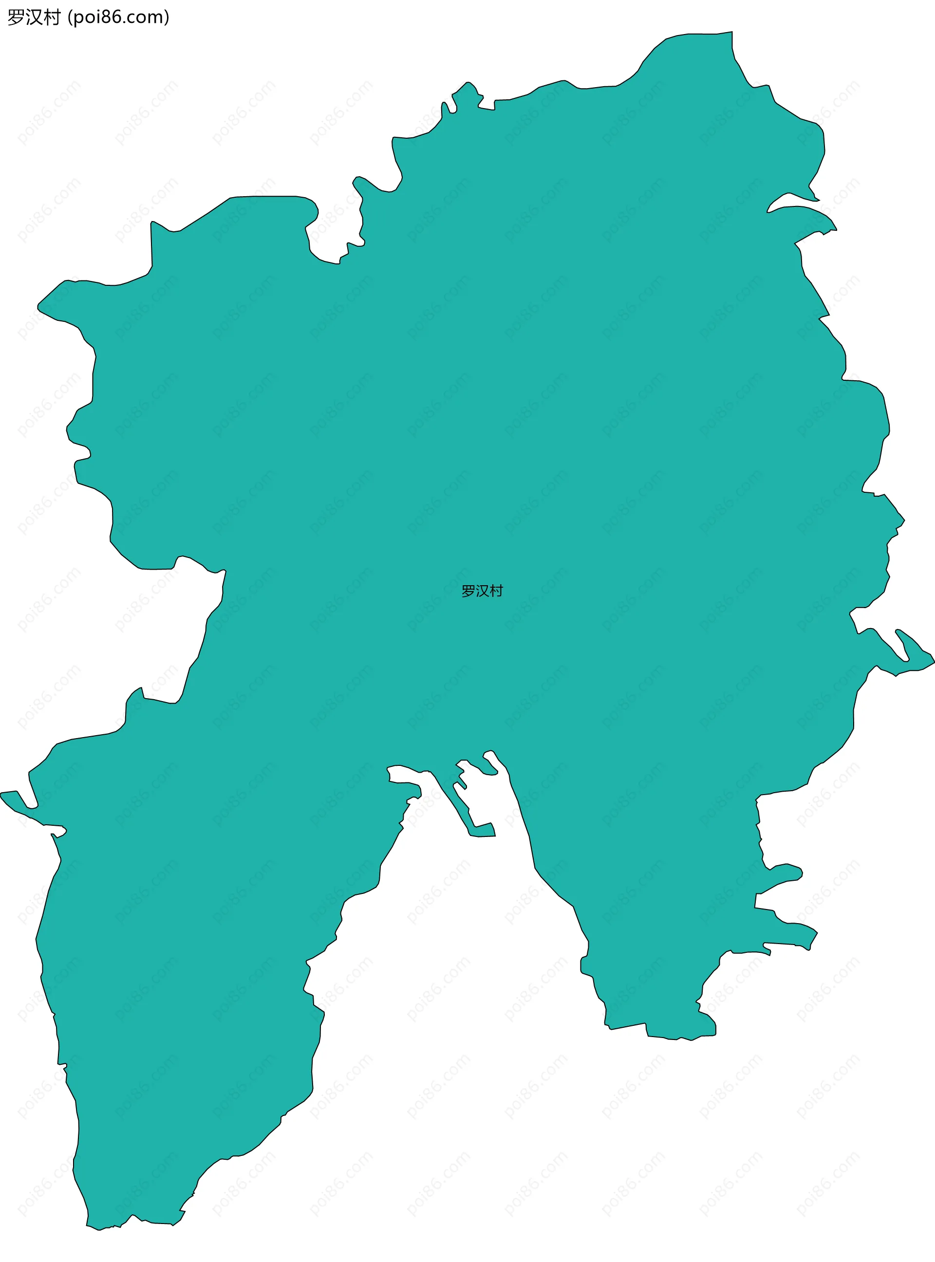 罗汉村边界地图