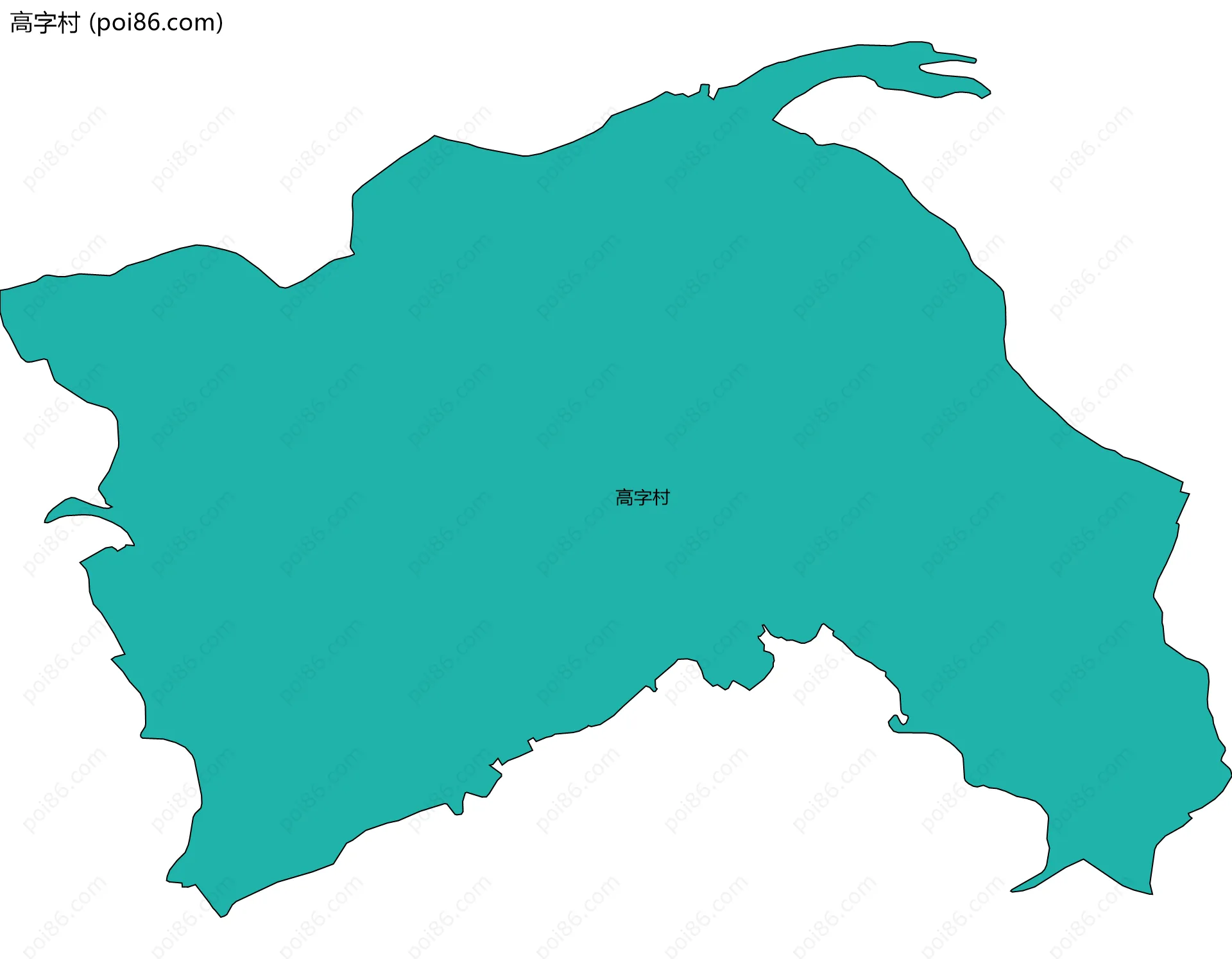 高字村边界地图