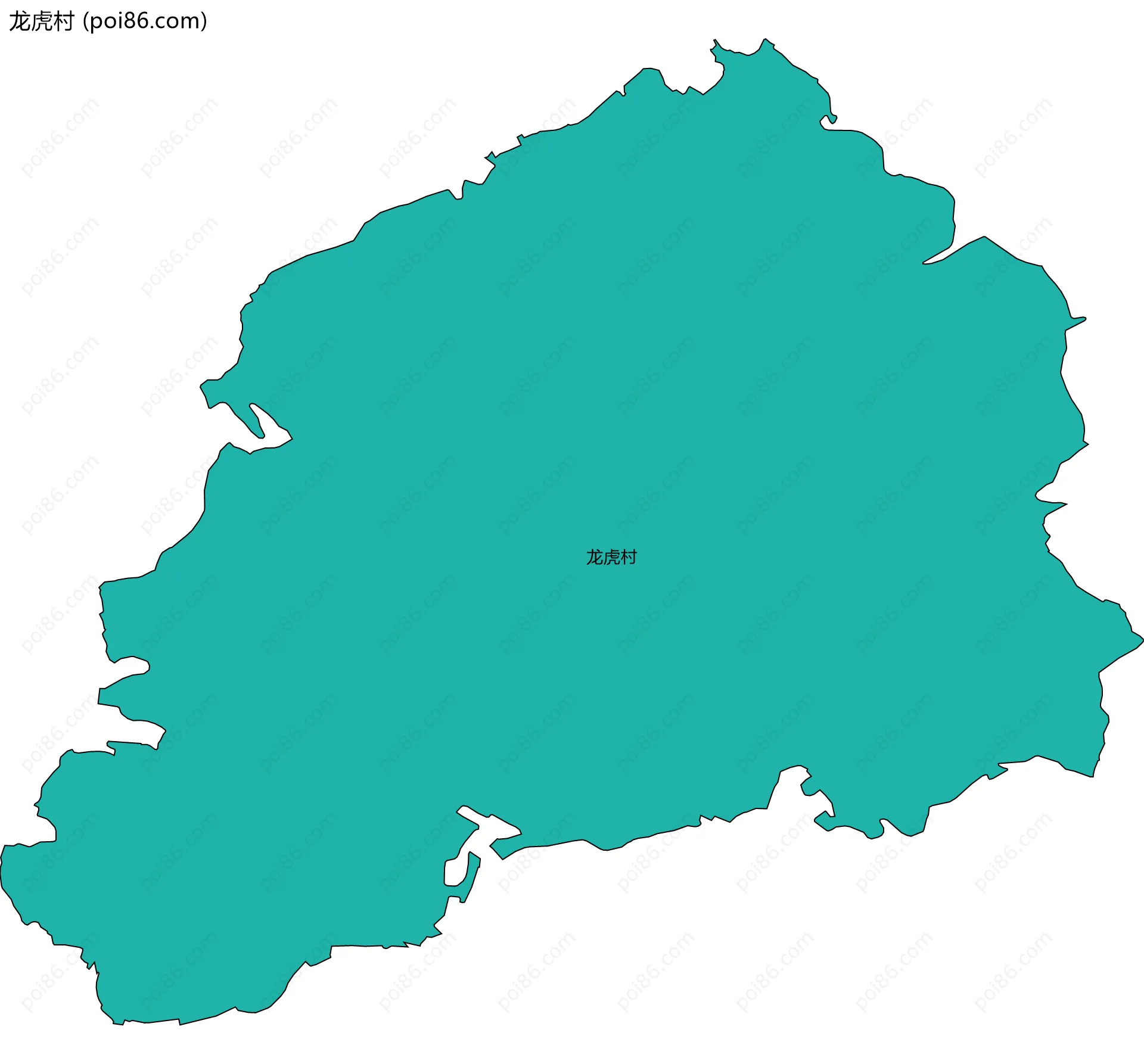 龙虎村边界地图