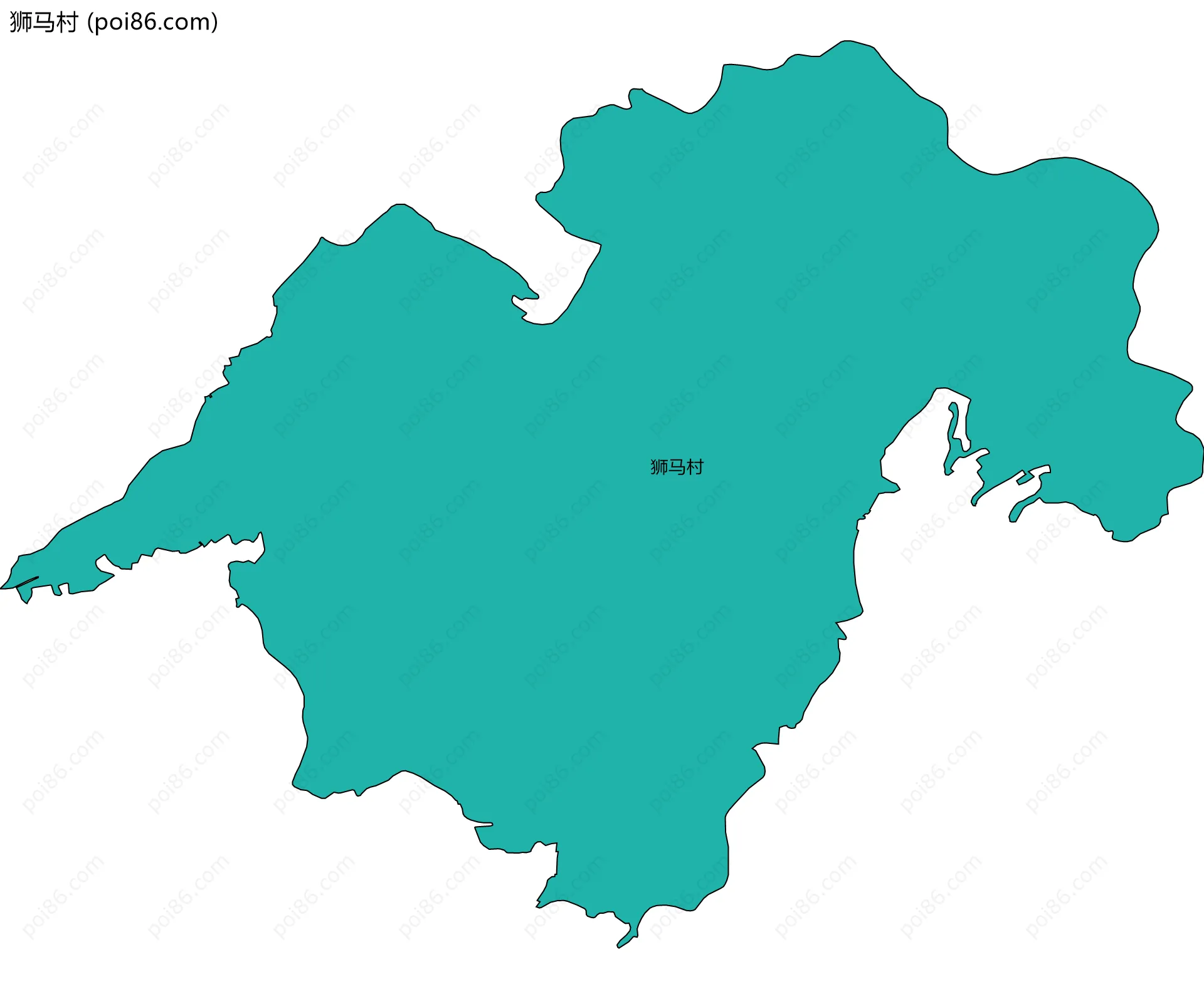 狮马村边界地图