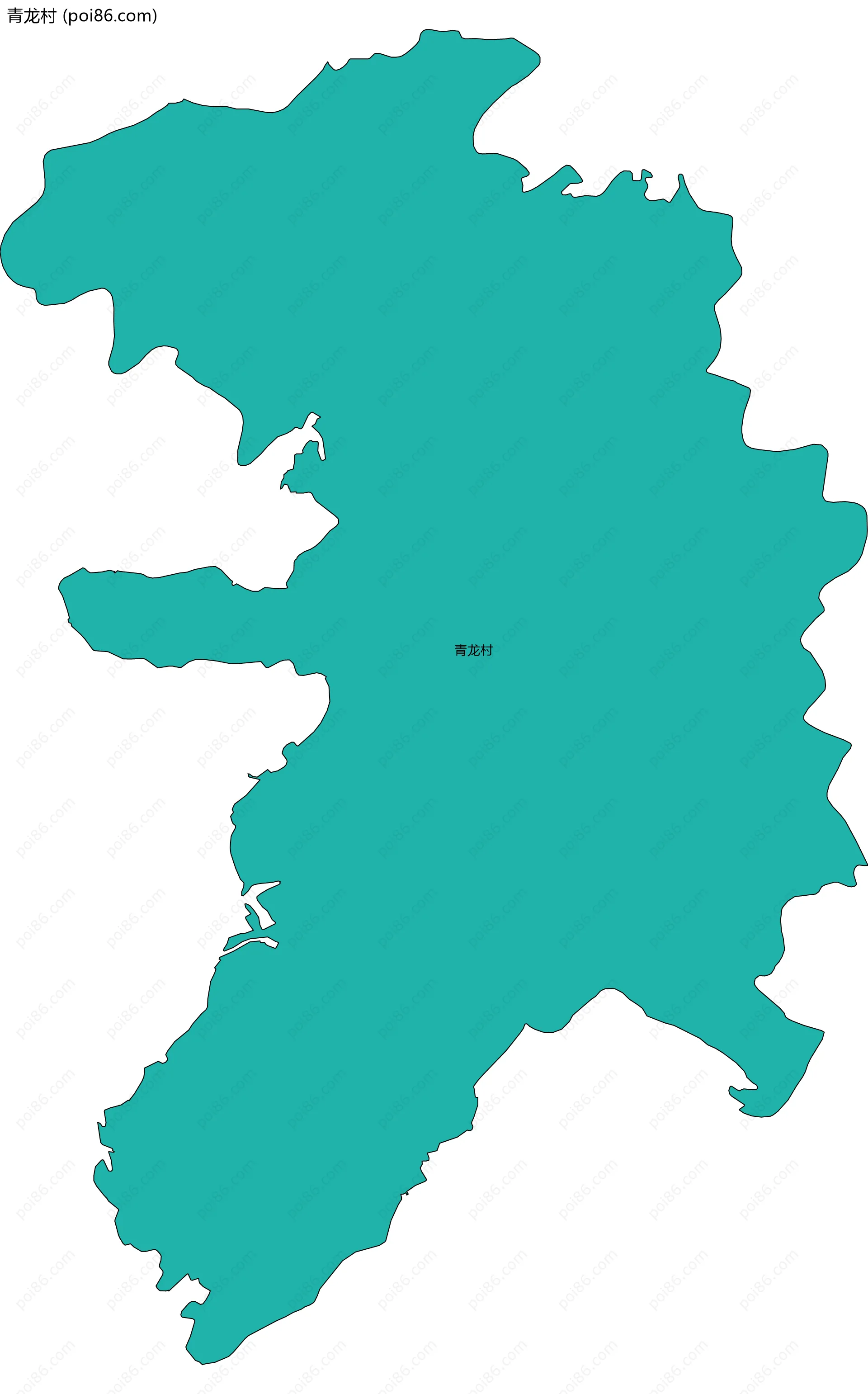 青龙村边界地图