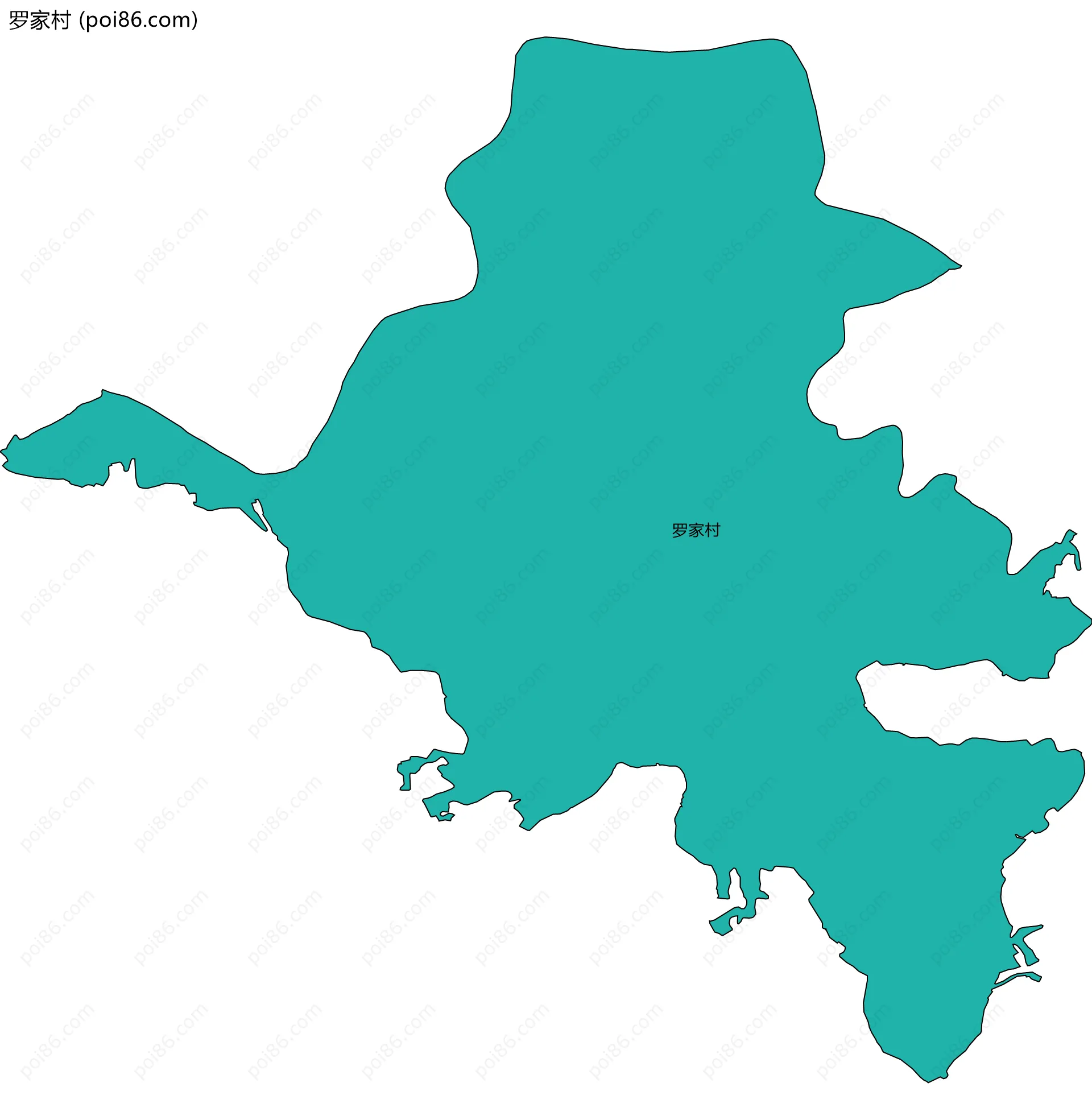 罗家村边界地图