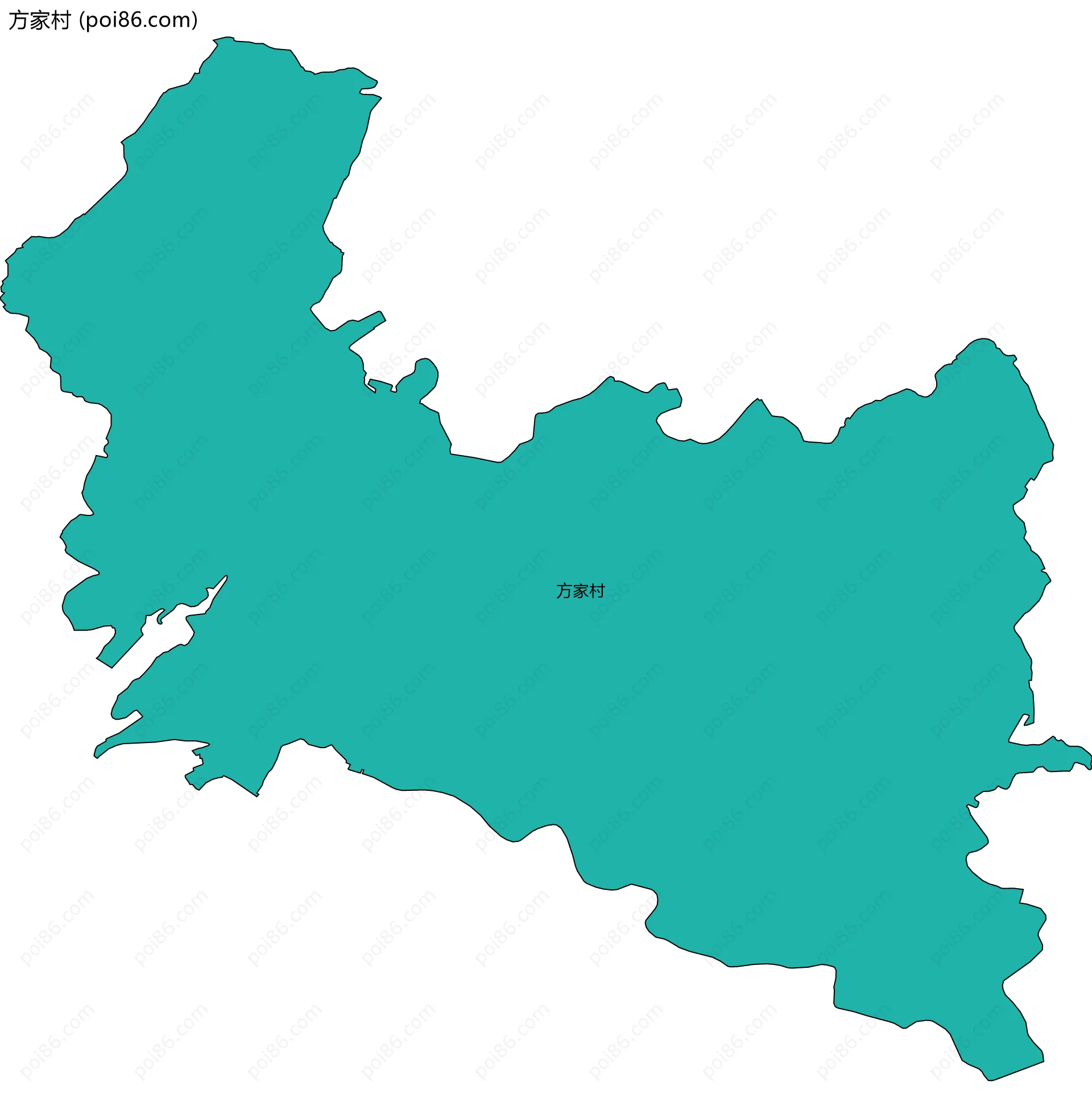 方家村边界地图