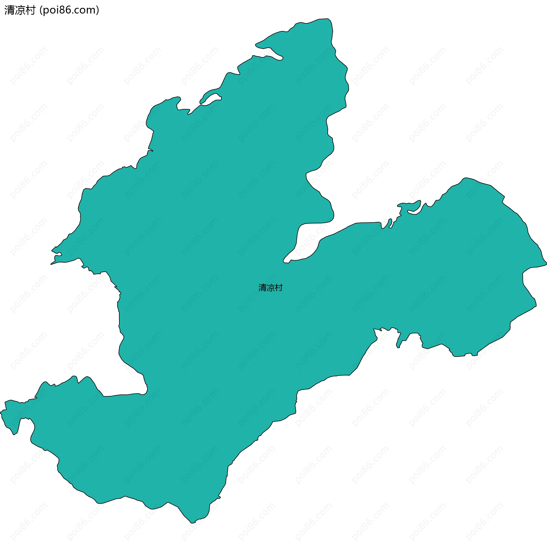 清凉村边界地图