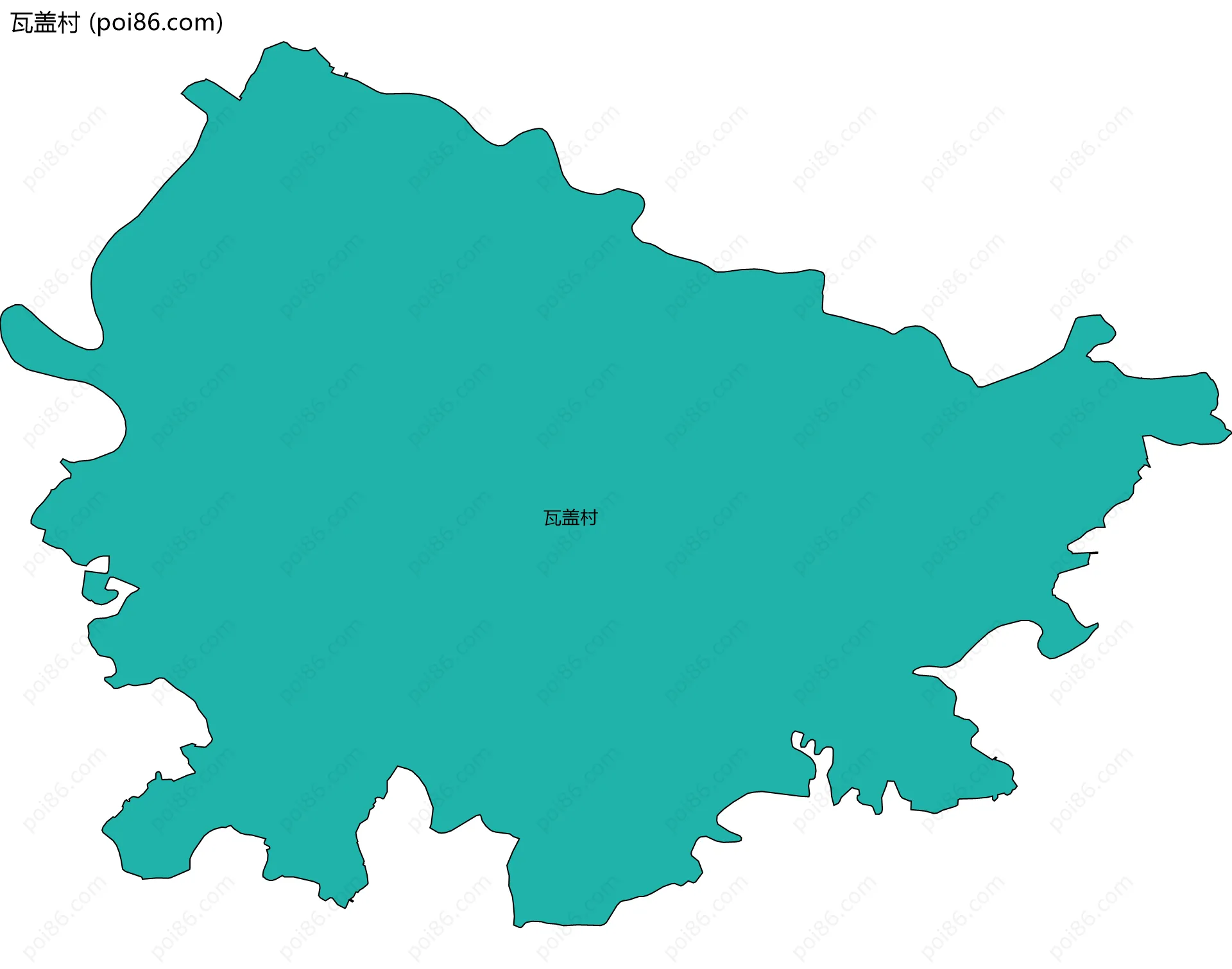 瓦盖村边界地图