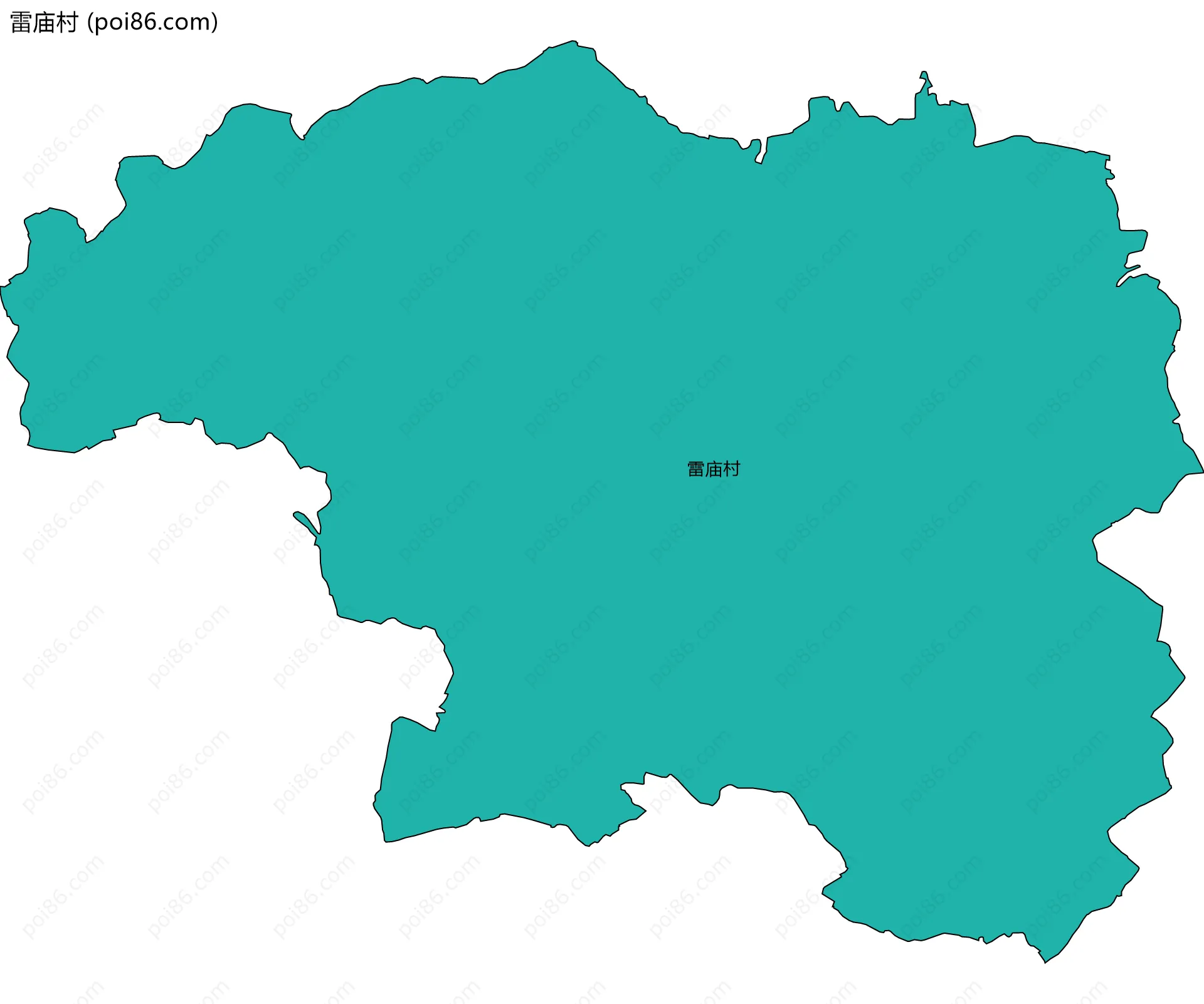雷庙村边界地图