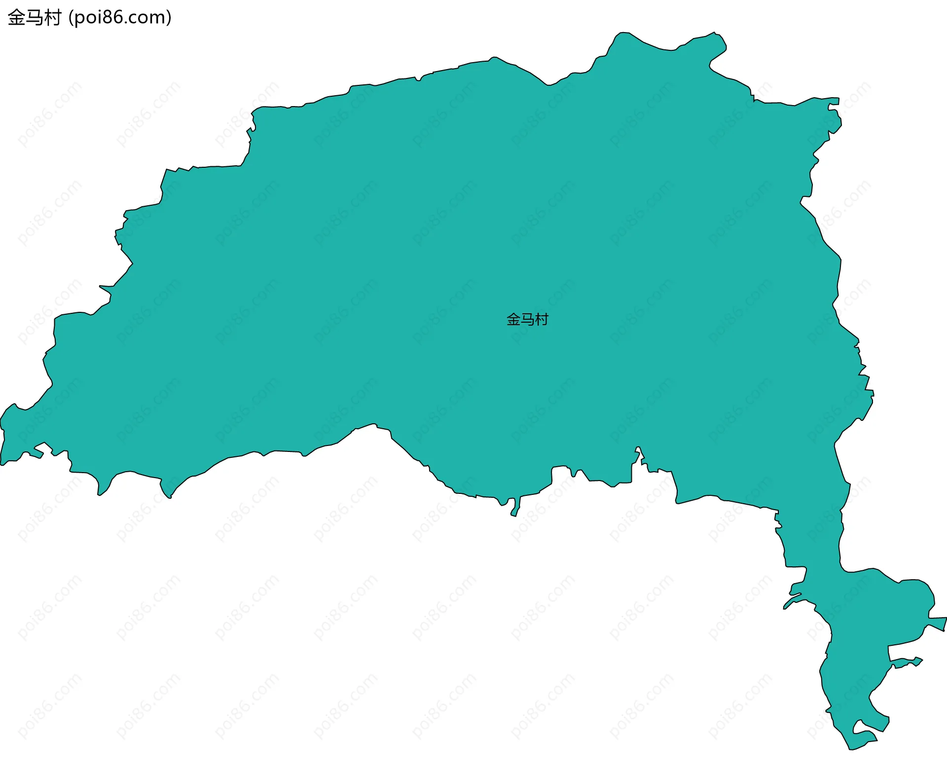 金马村边界地图