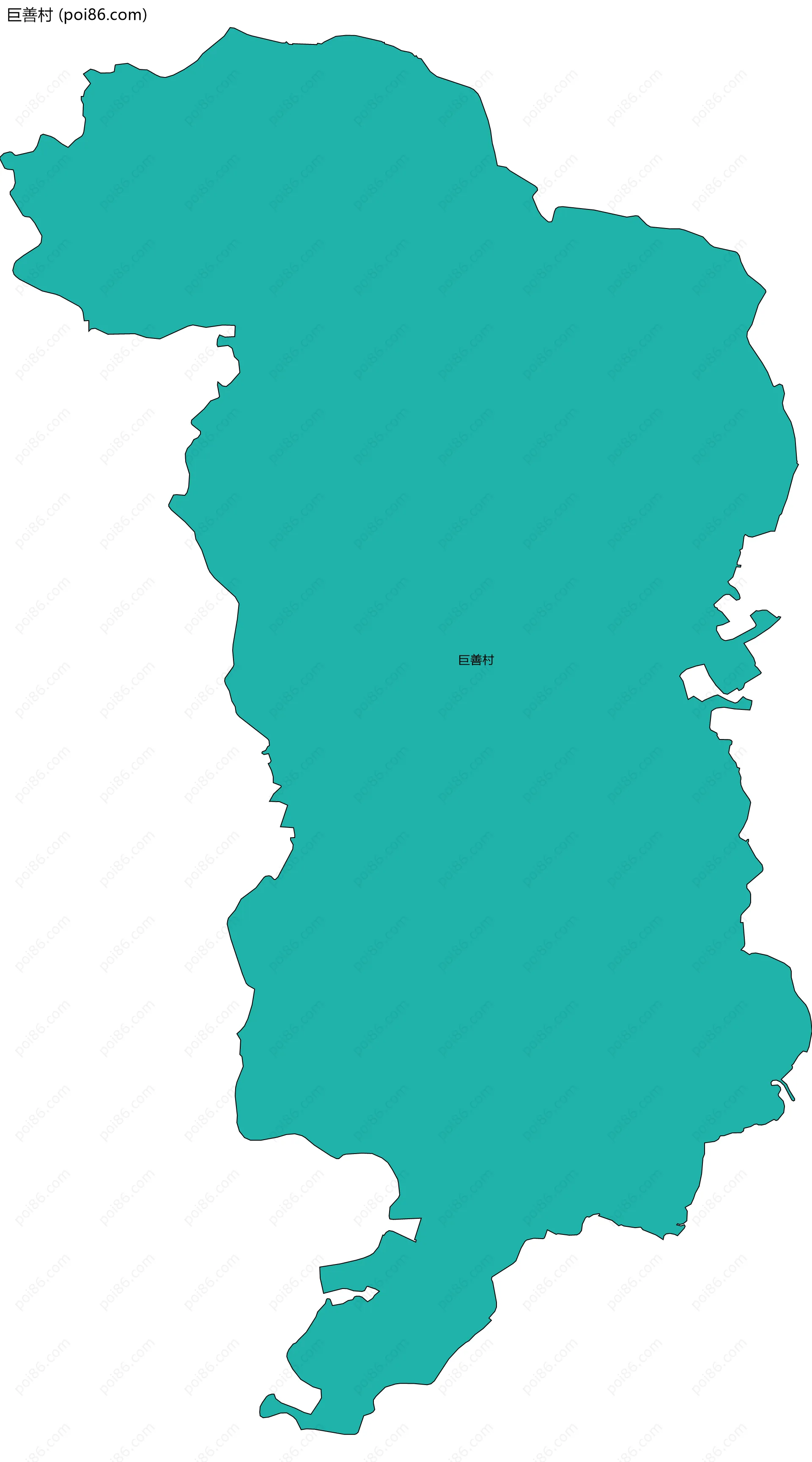 巨善村边界地图