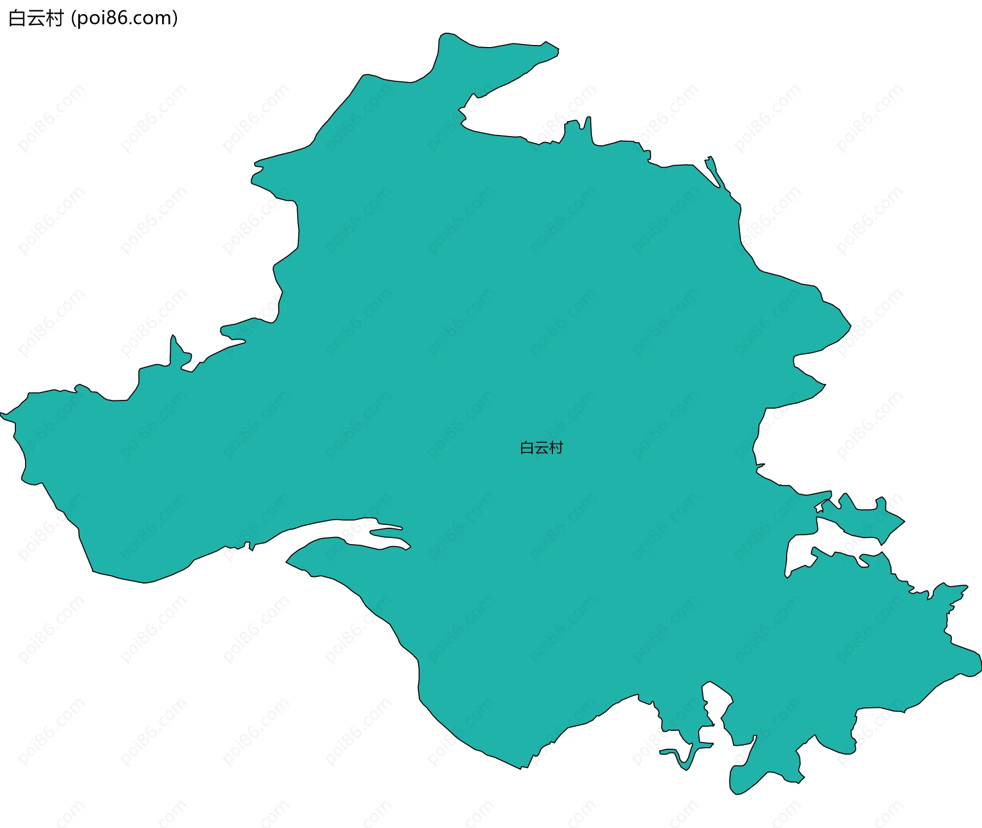 白云村边界地图