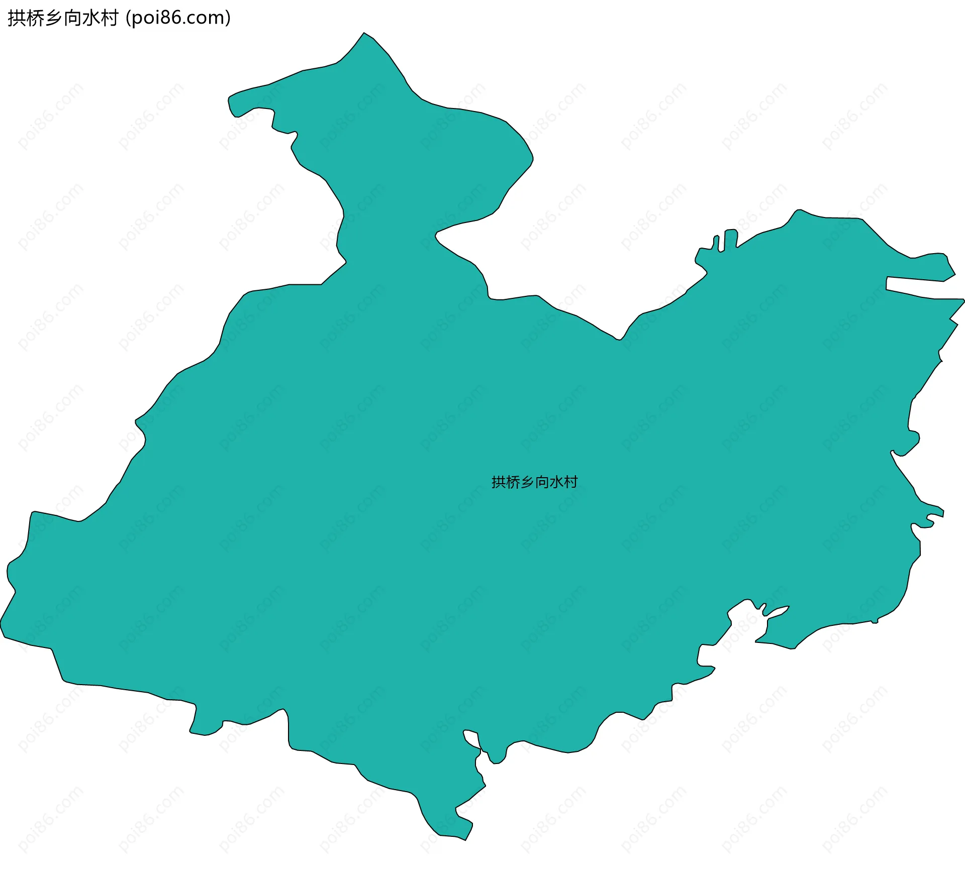 拱桥乡向水村边界地图