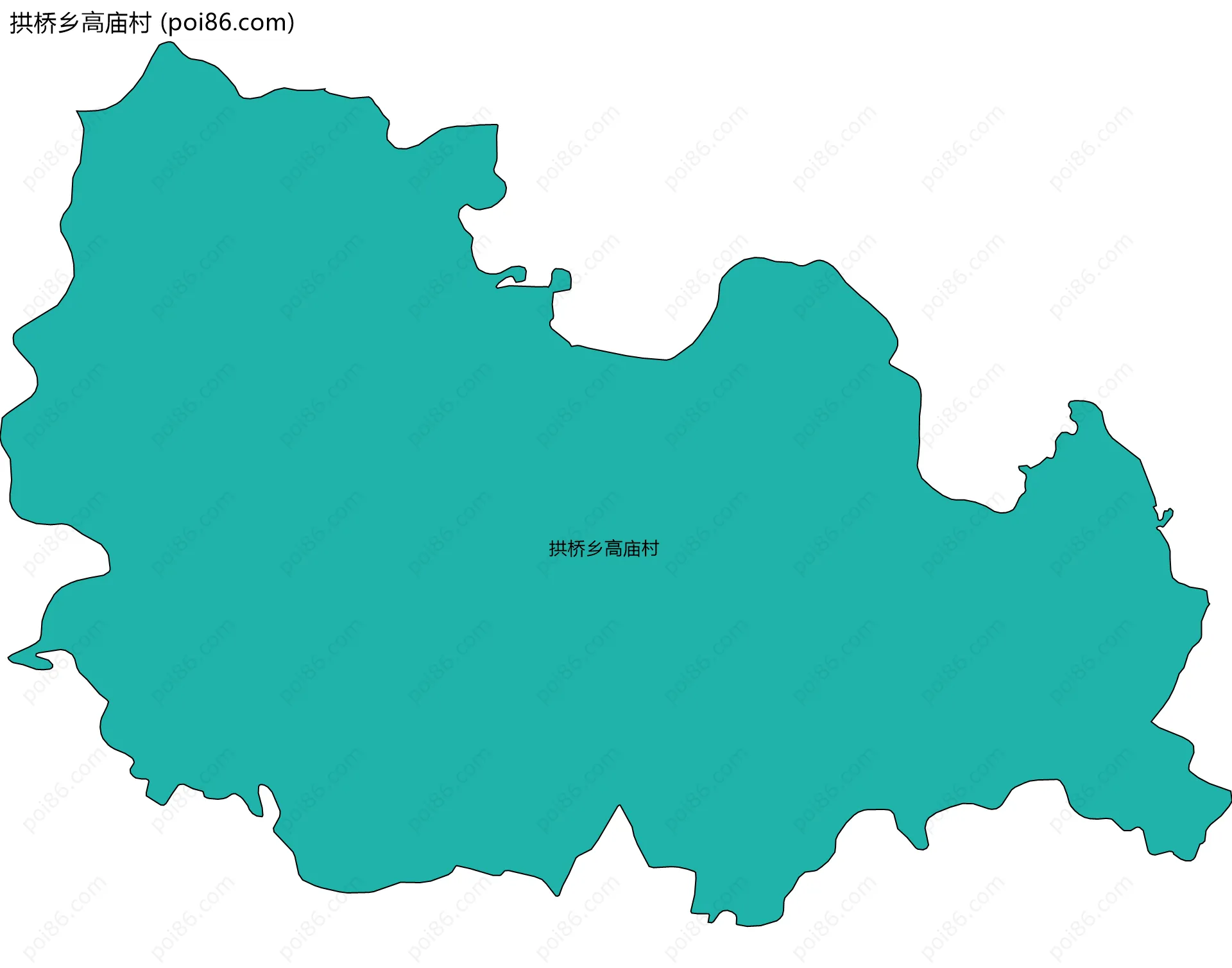 拱桥乡高庙村边界地图