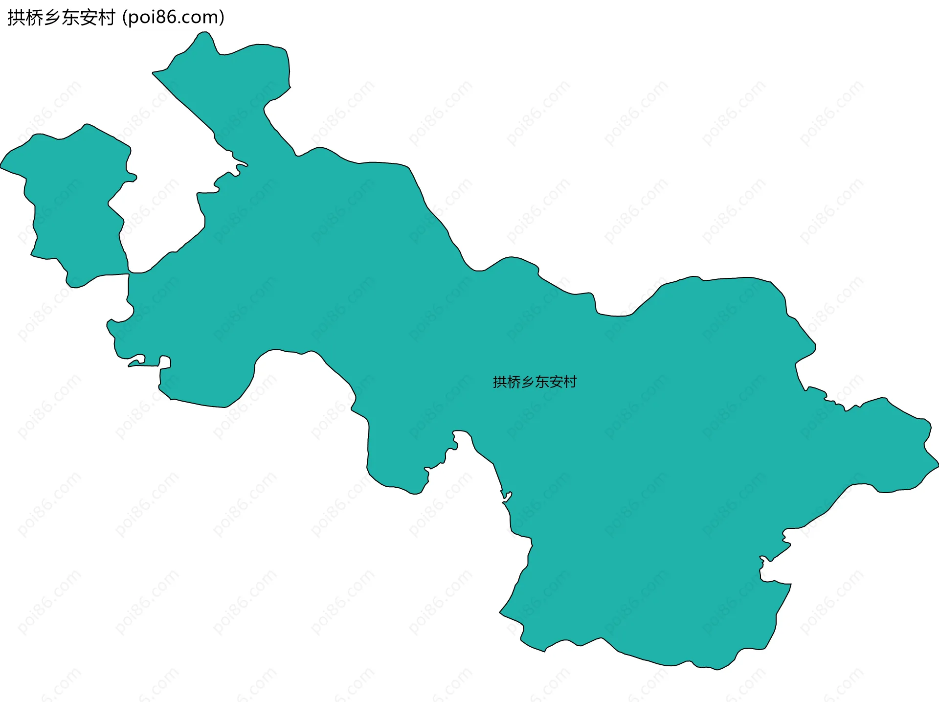 拱桥乡东安村边界地图