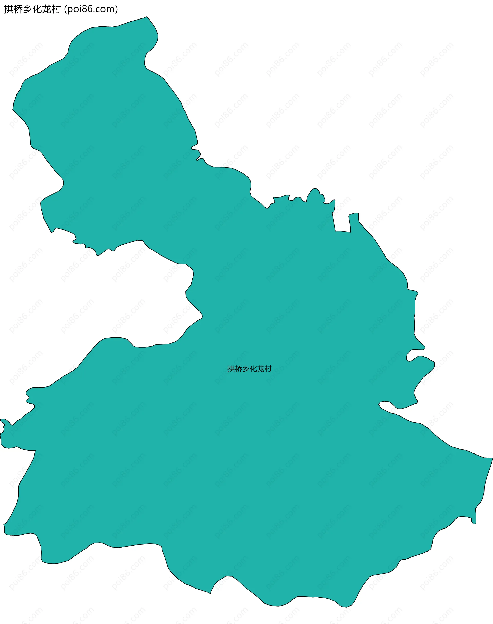 拱桥乡化龙村边界地图