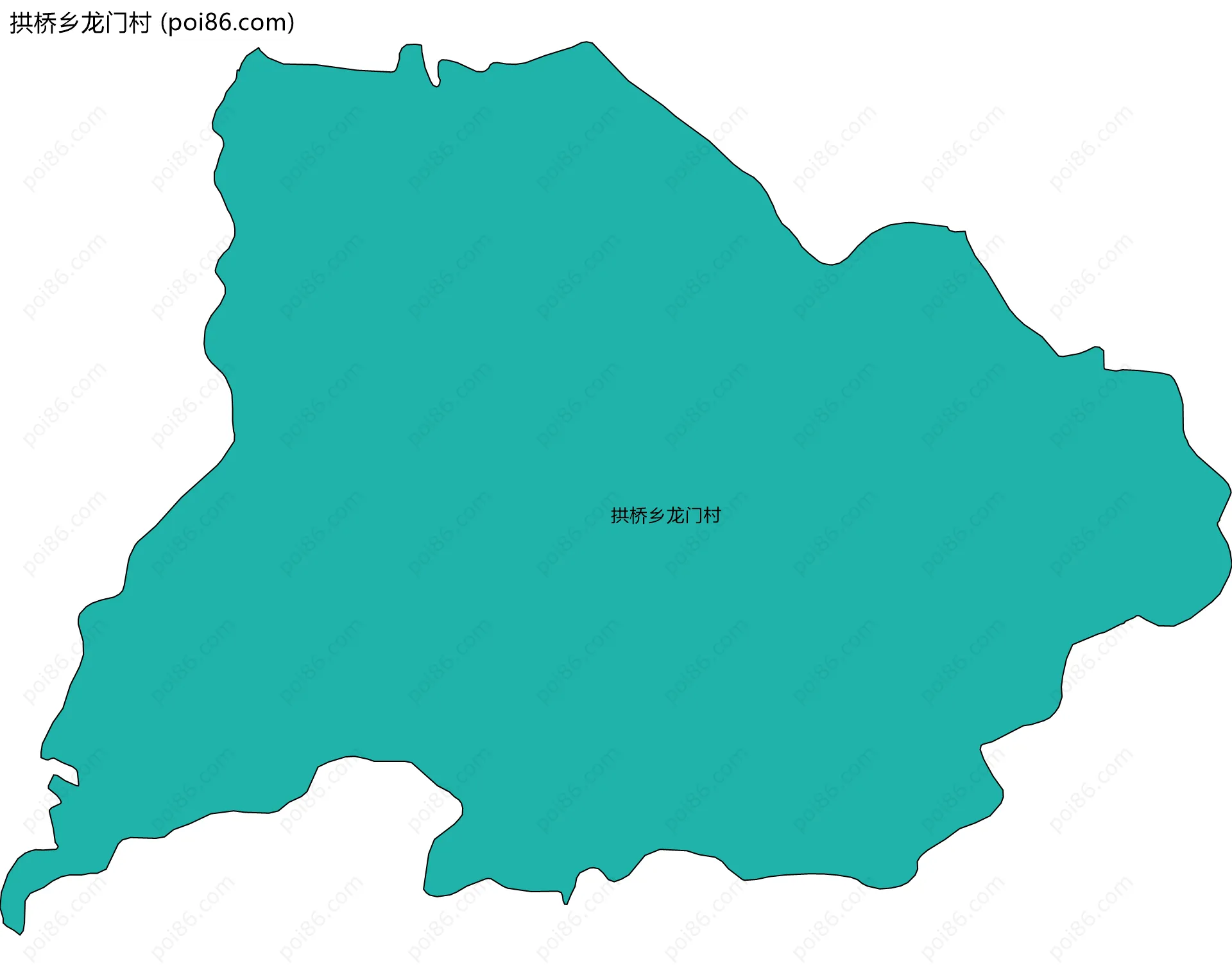 拱桥乡龙门村边界地图