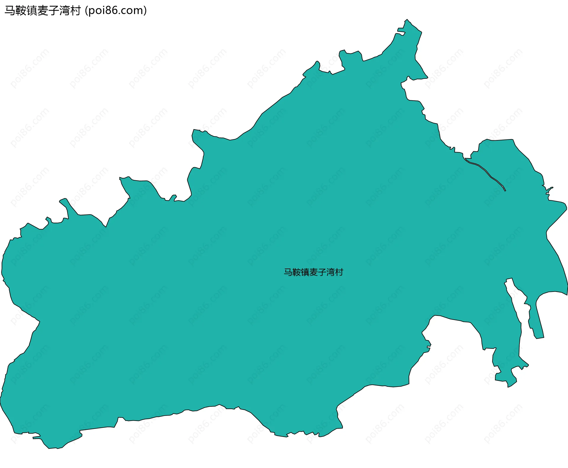 马鞍镇麦子湾村边界地图