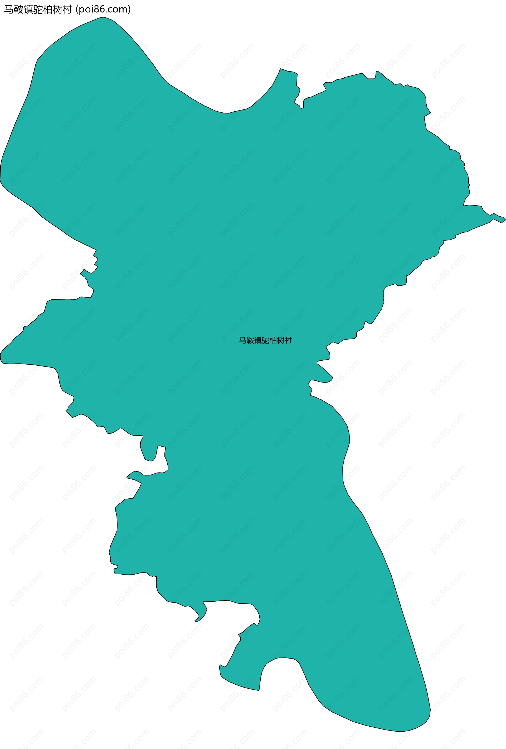 马鞍镇驼柏树村边界地图