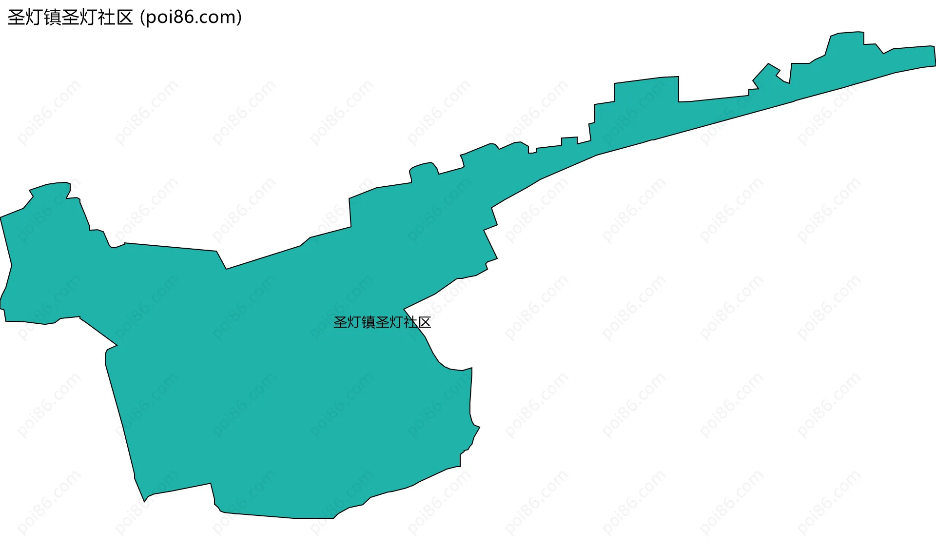 圣灯镇圣灯社区边界地图
