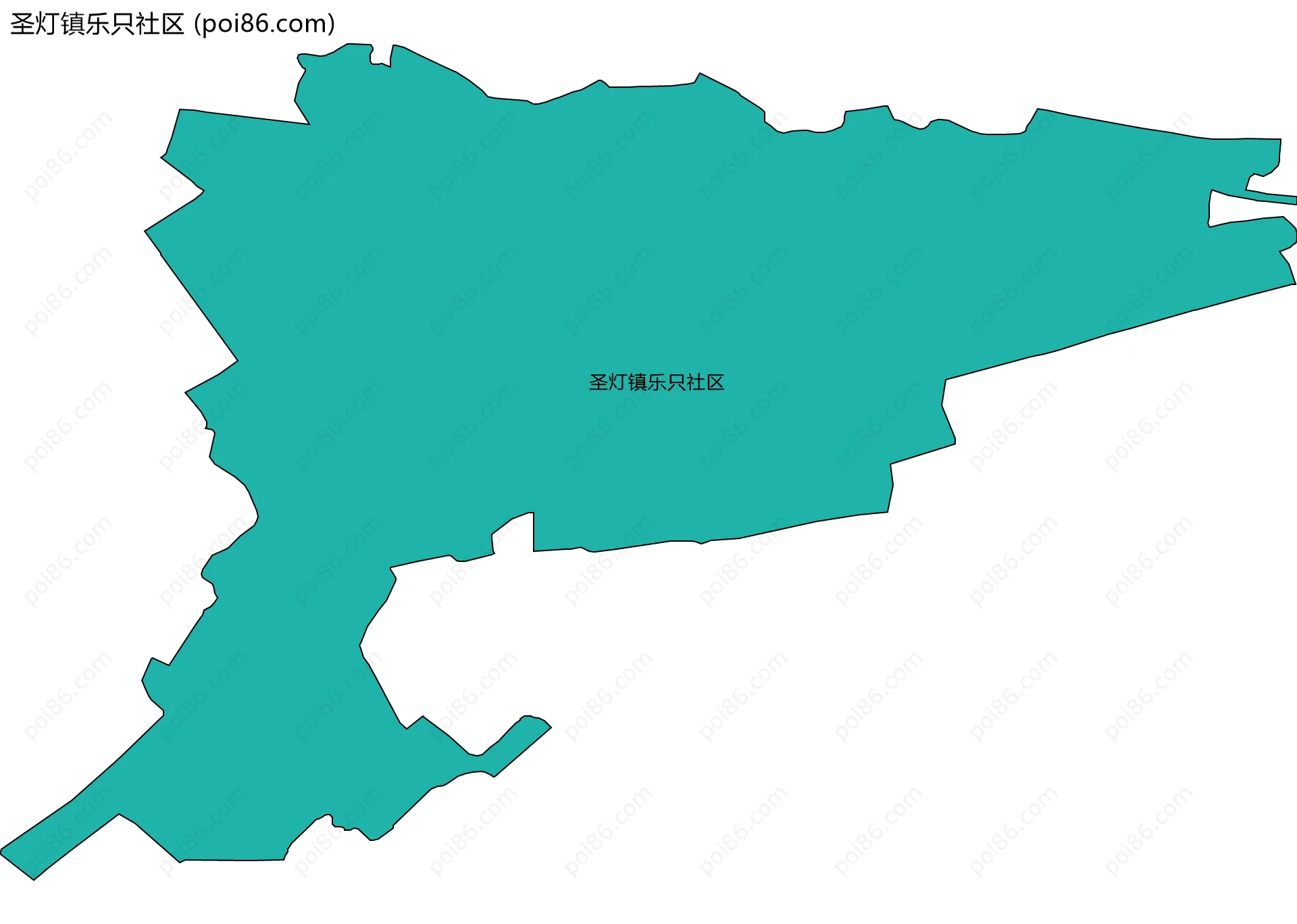 圣灯镇乐只社区边界地图