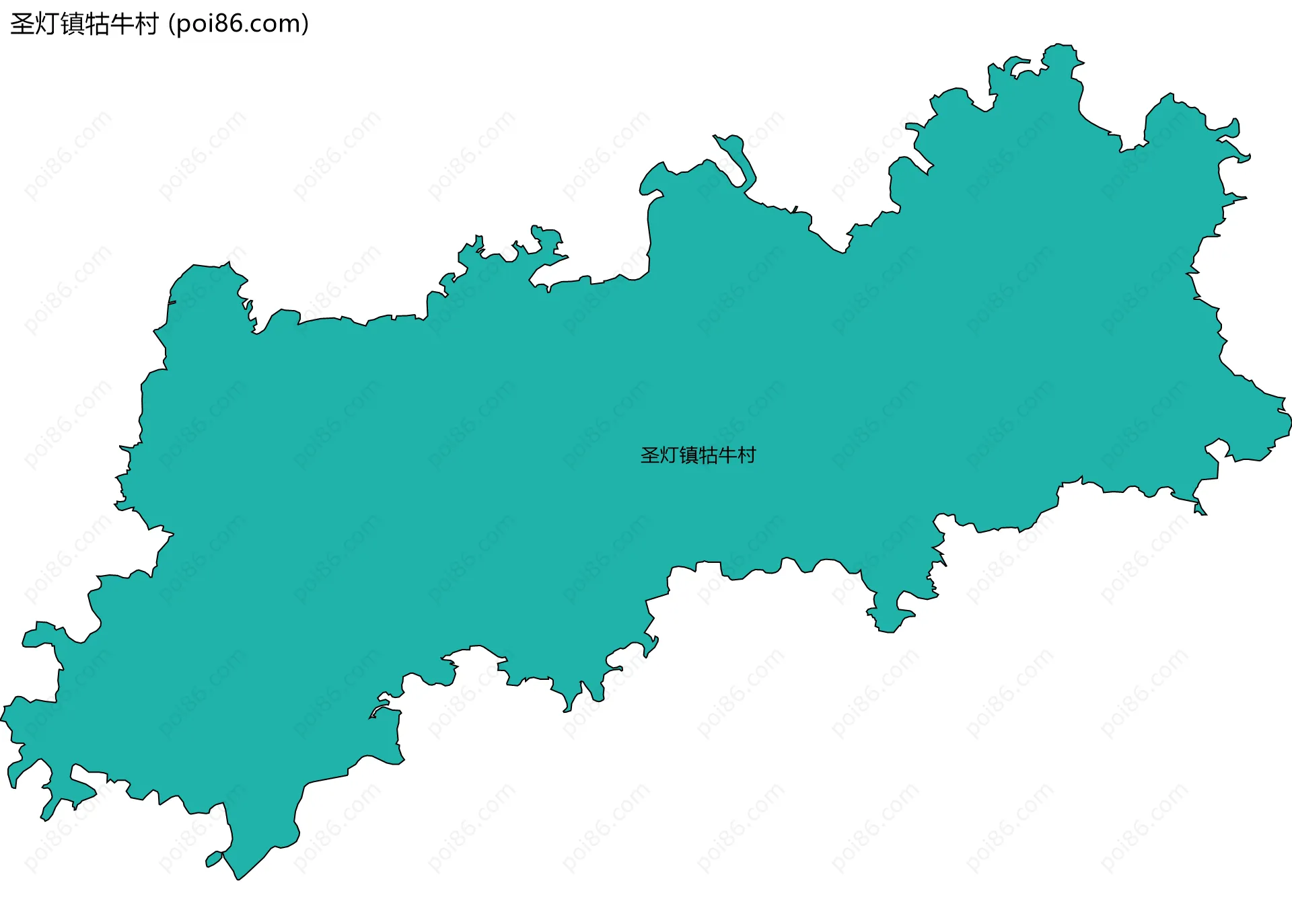 圣灯镇牯牛村边界地图