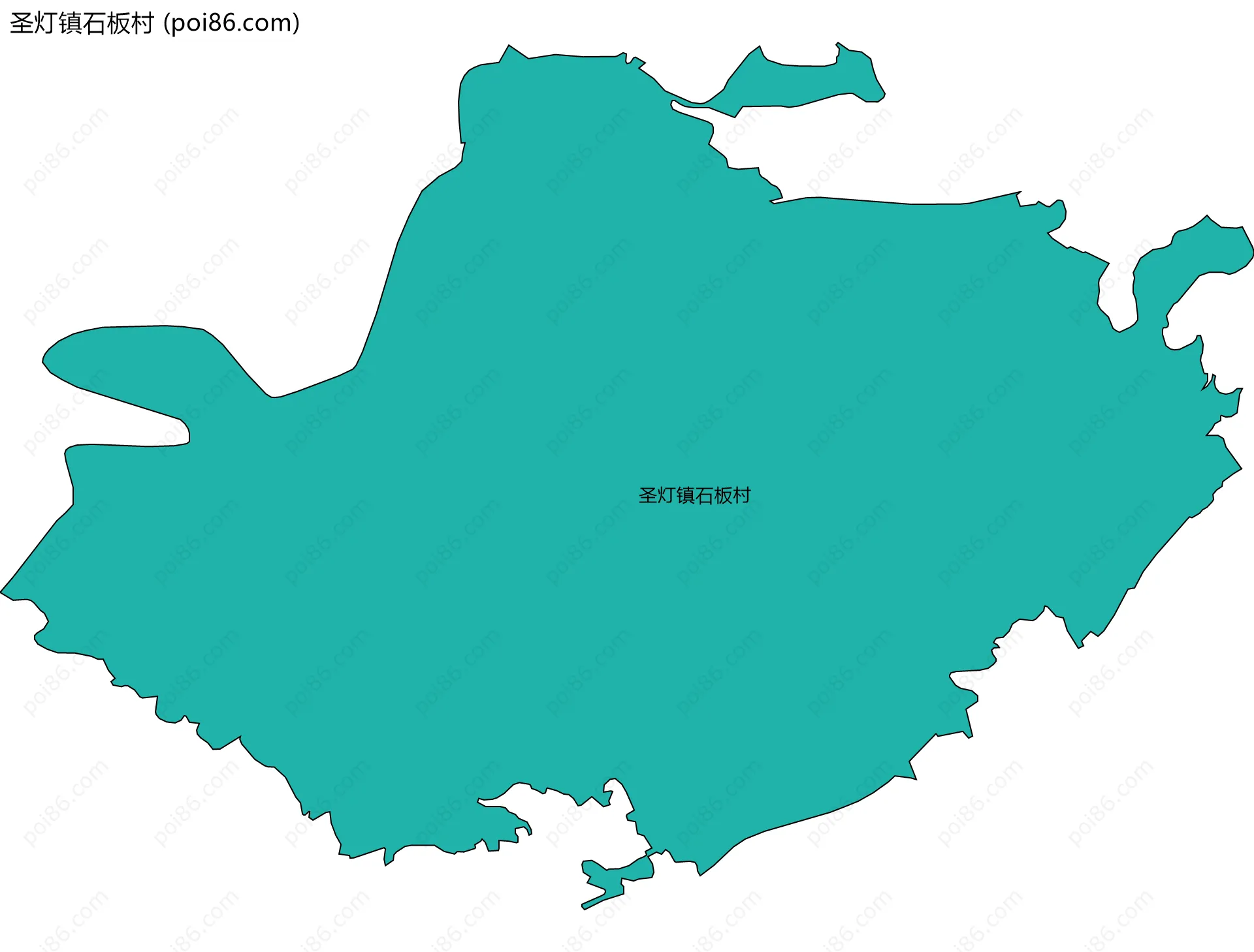 圣灯镇石板村边界地图