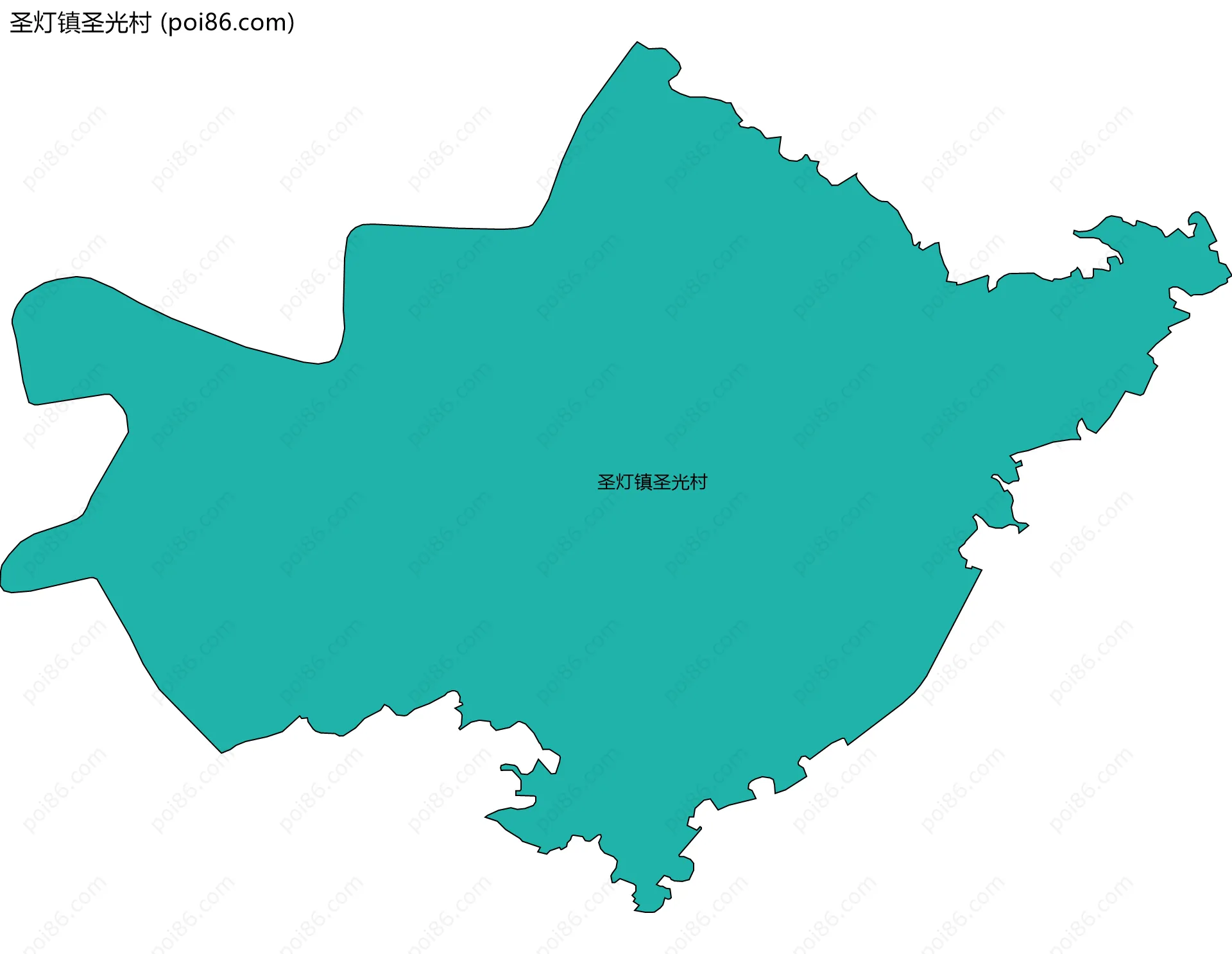 圣灯镇圣光村边界地图