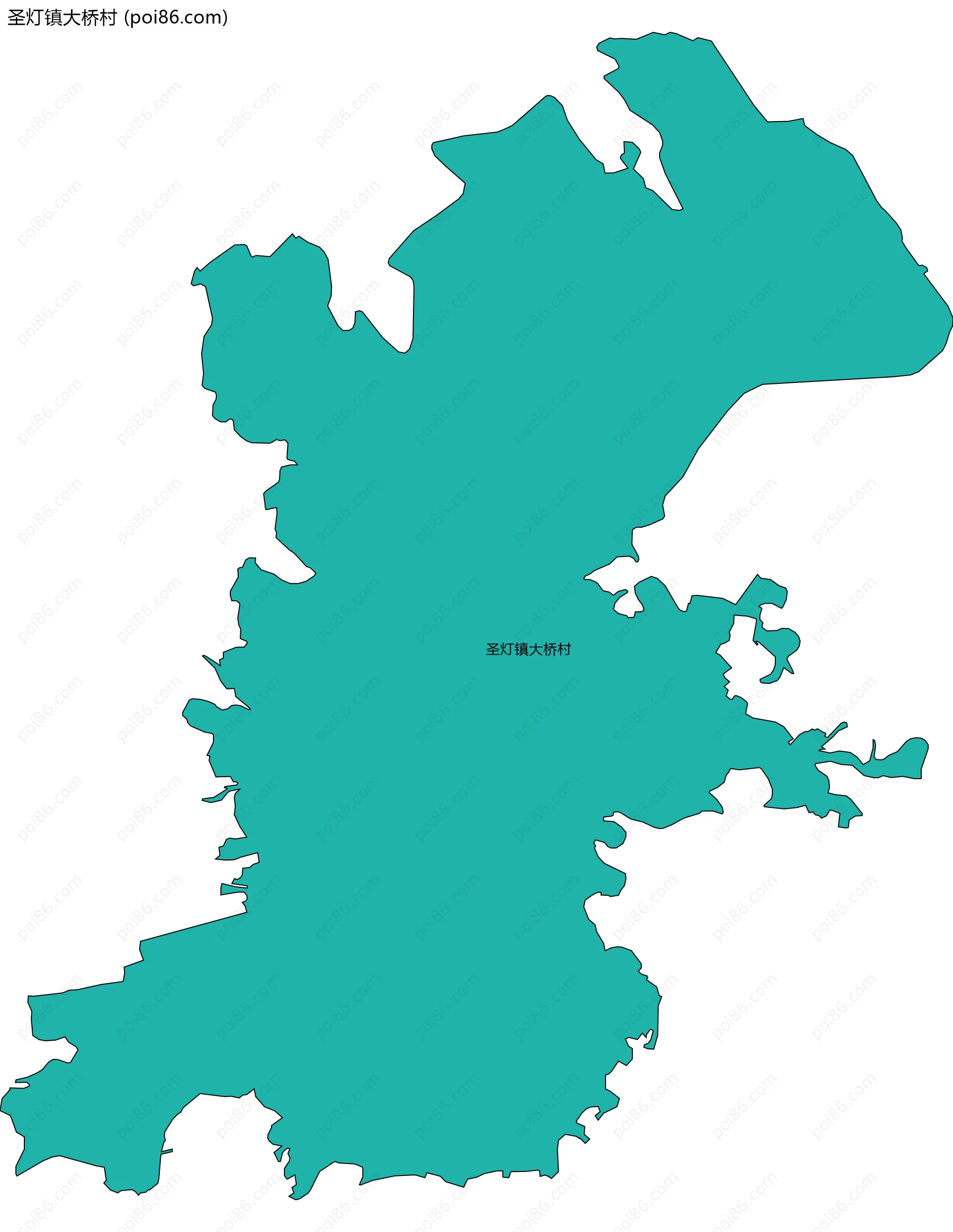 圣灯镇大桥村边界地图