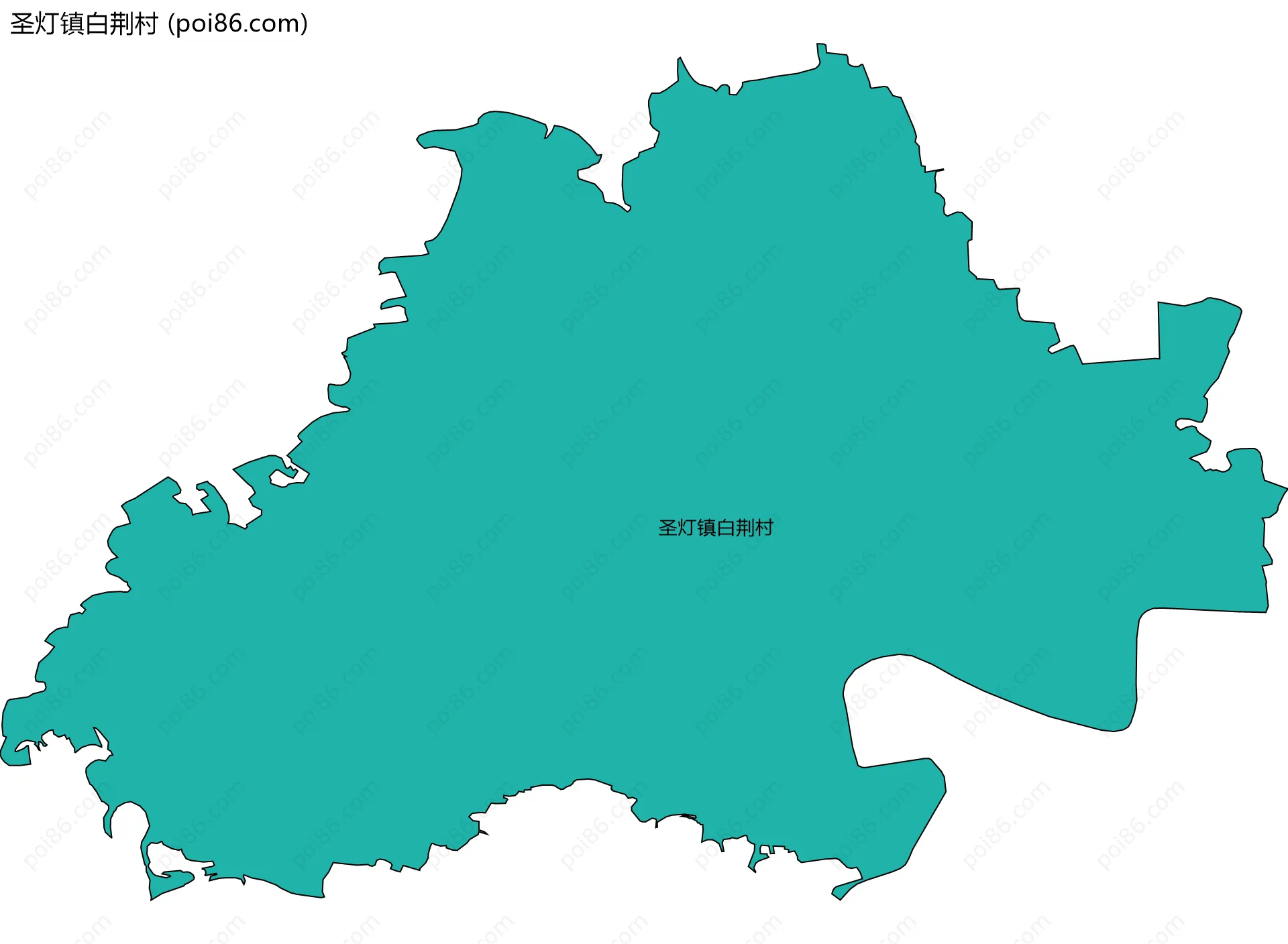 圣灯镇白荆村边界地图
