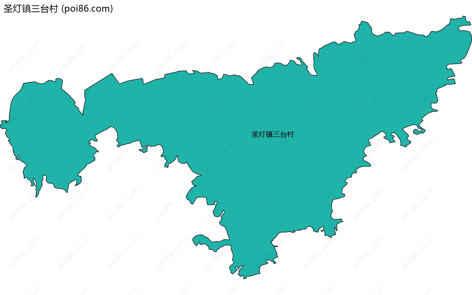 圣灯镇三台村边界地图