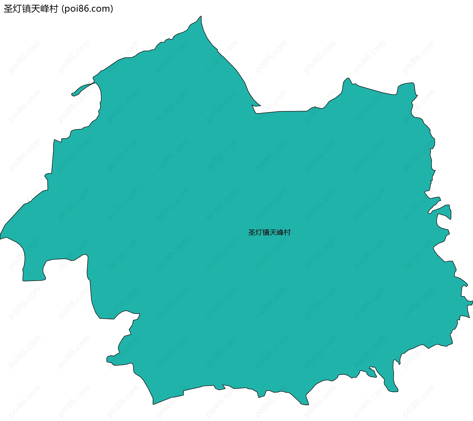 圣灯镇天峰村边界地图